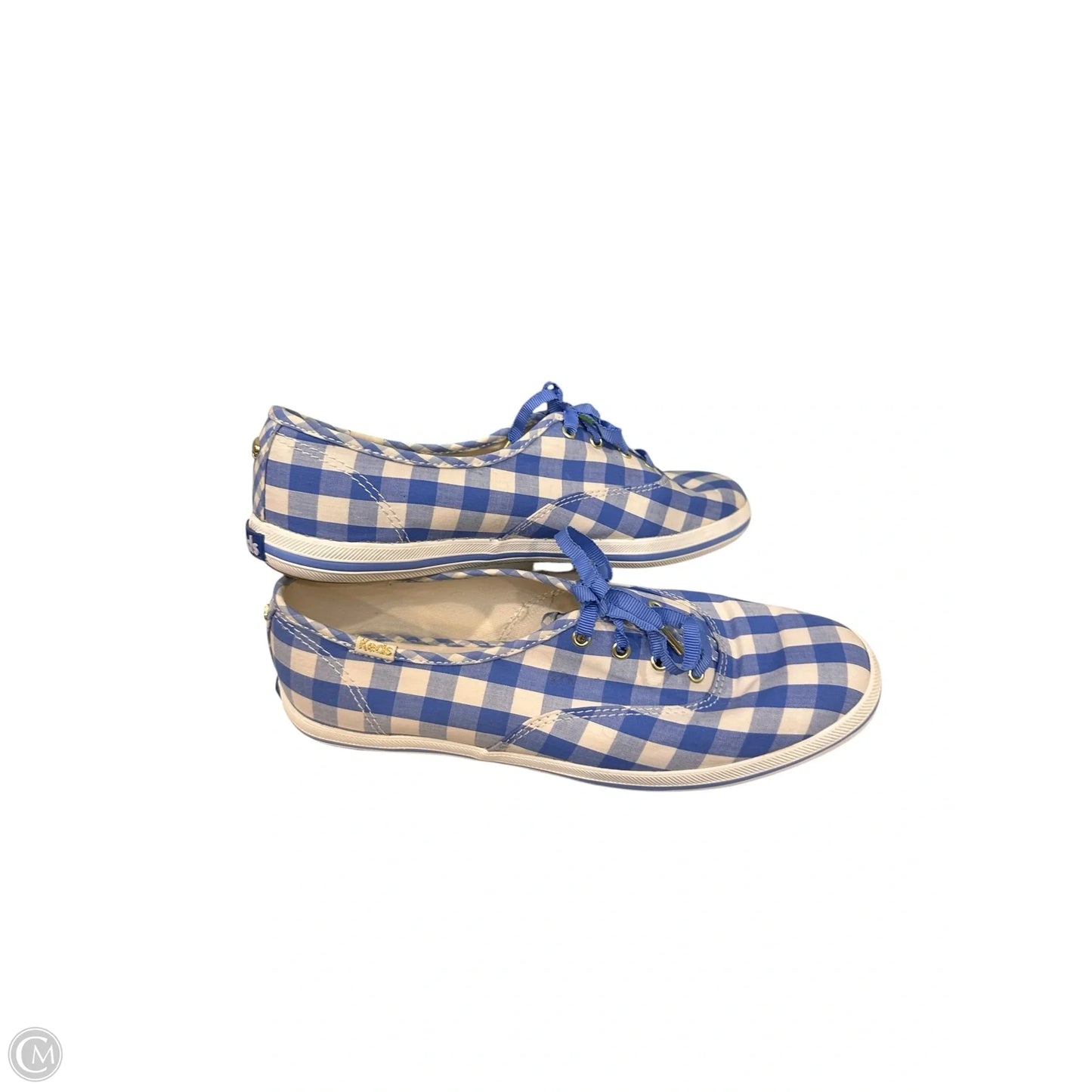Shoes Designer By Kate Spade In Blue & White, Size: 7.5