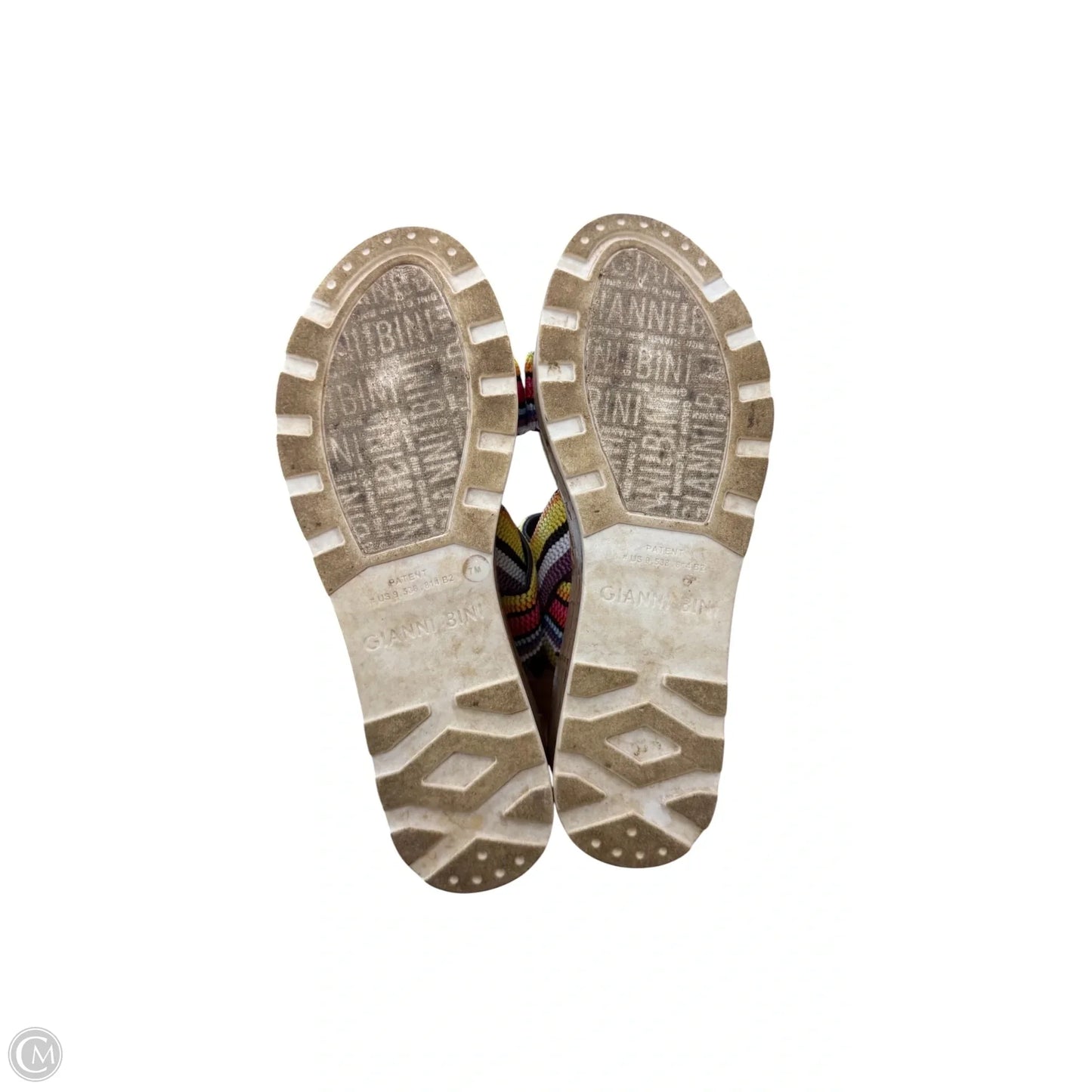 Sandals Heels Wedge By Gianni Bini In Multi-colored, Size: 7