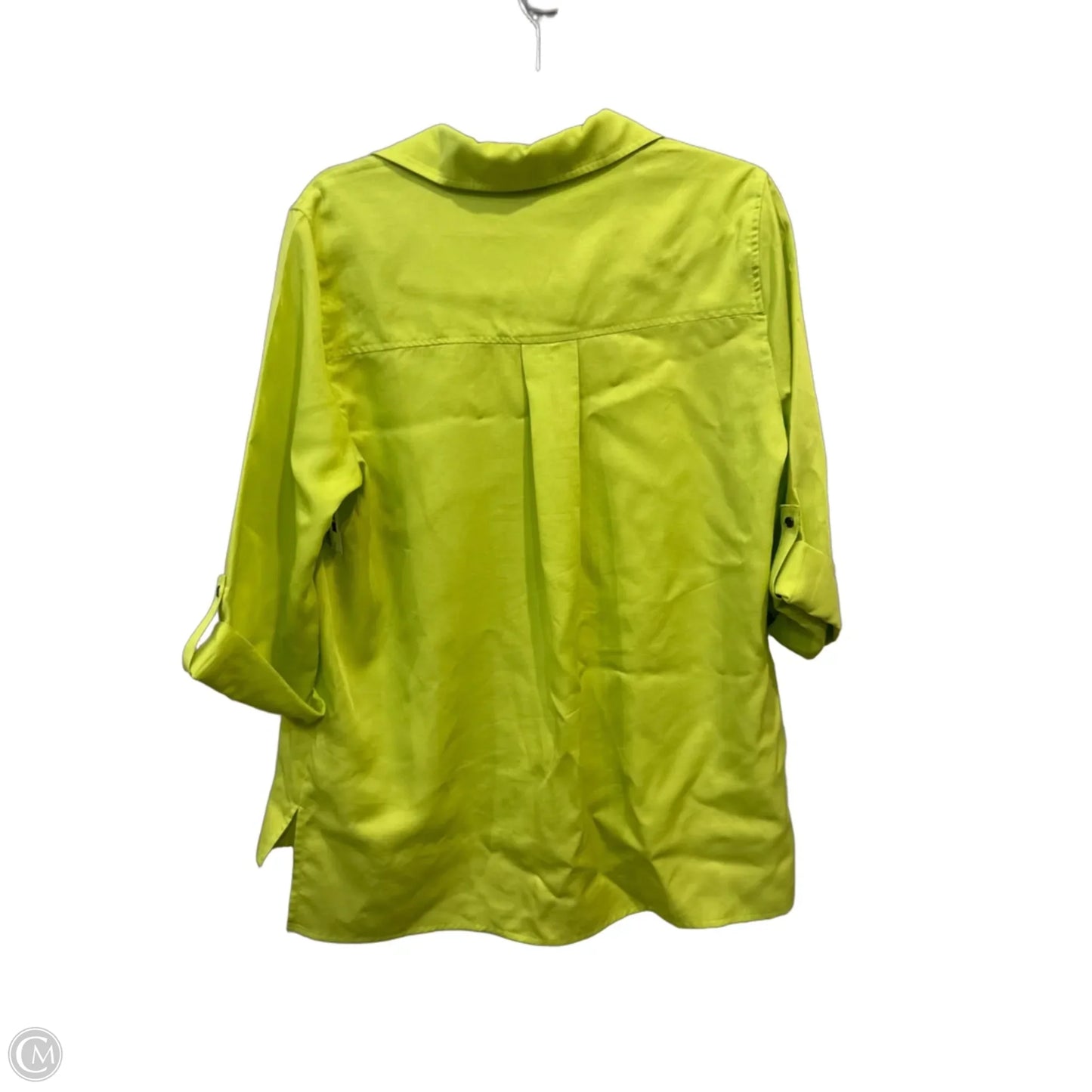 Top 3/4 Sleeve By Multiples In Chartreuse, Size: M