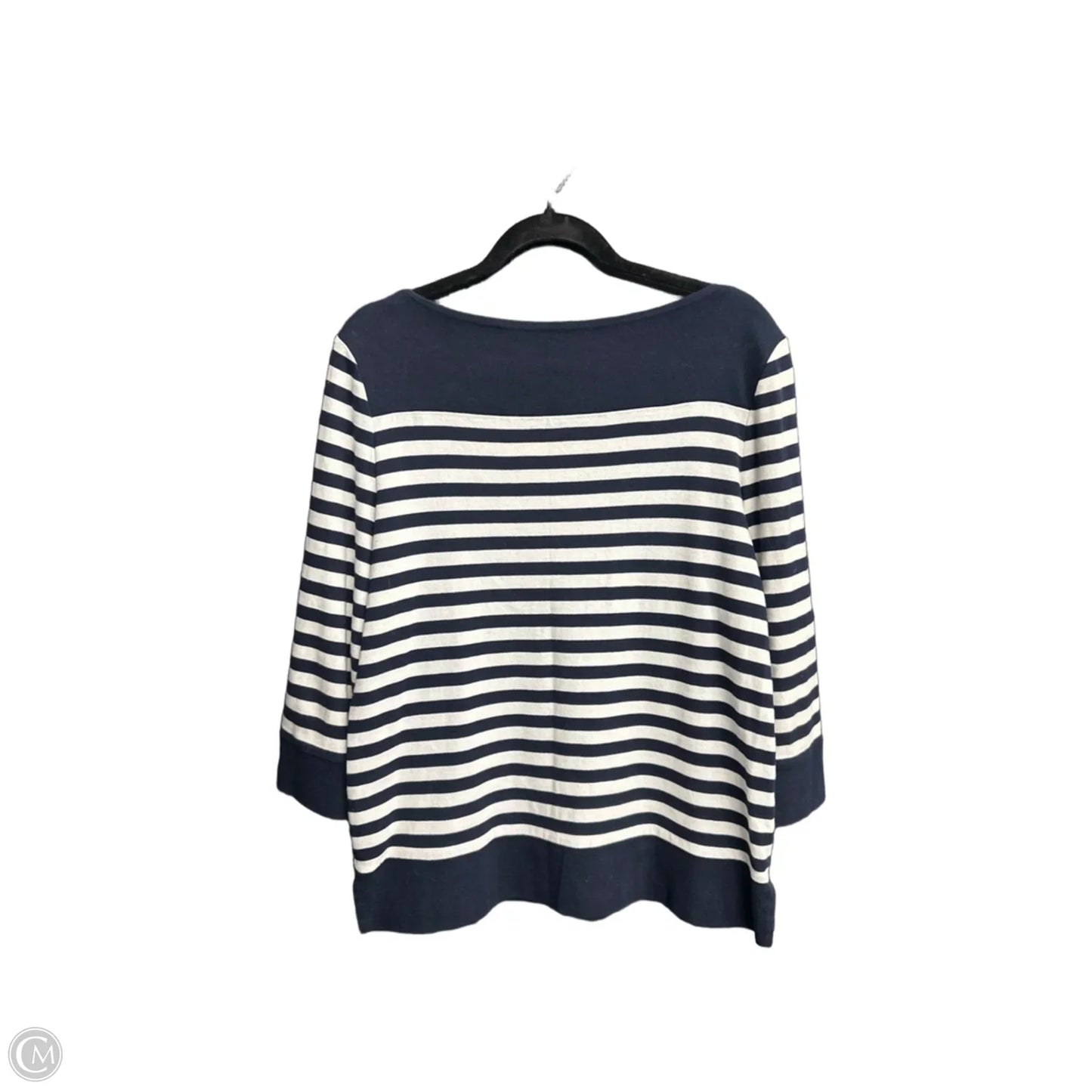 Top 3/4 Sleeve By Clothes Mentor In Striped Pattern, Size: Xl