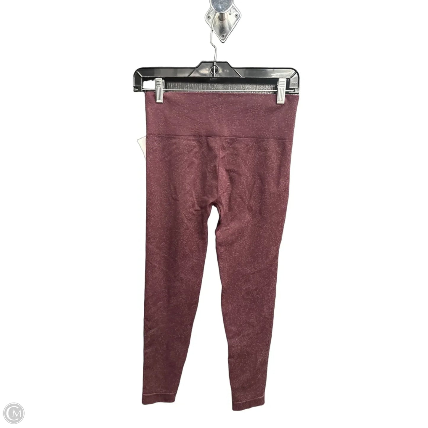 Athletic Leggings By Gym Shark In Maroon, Size: M