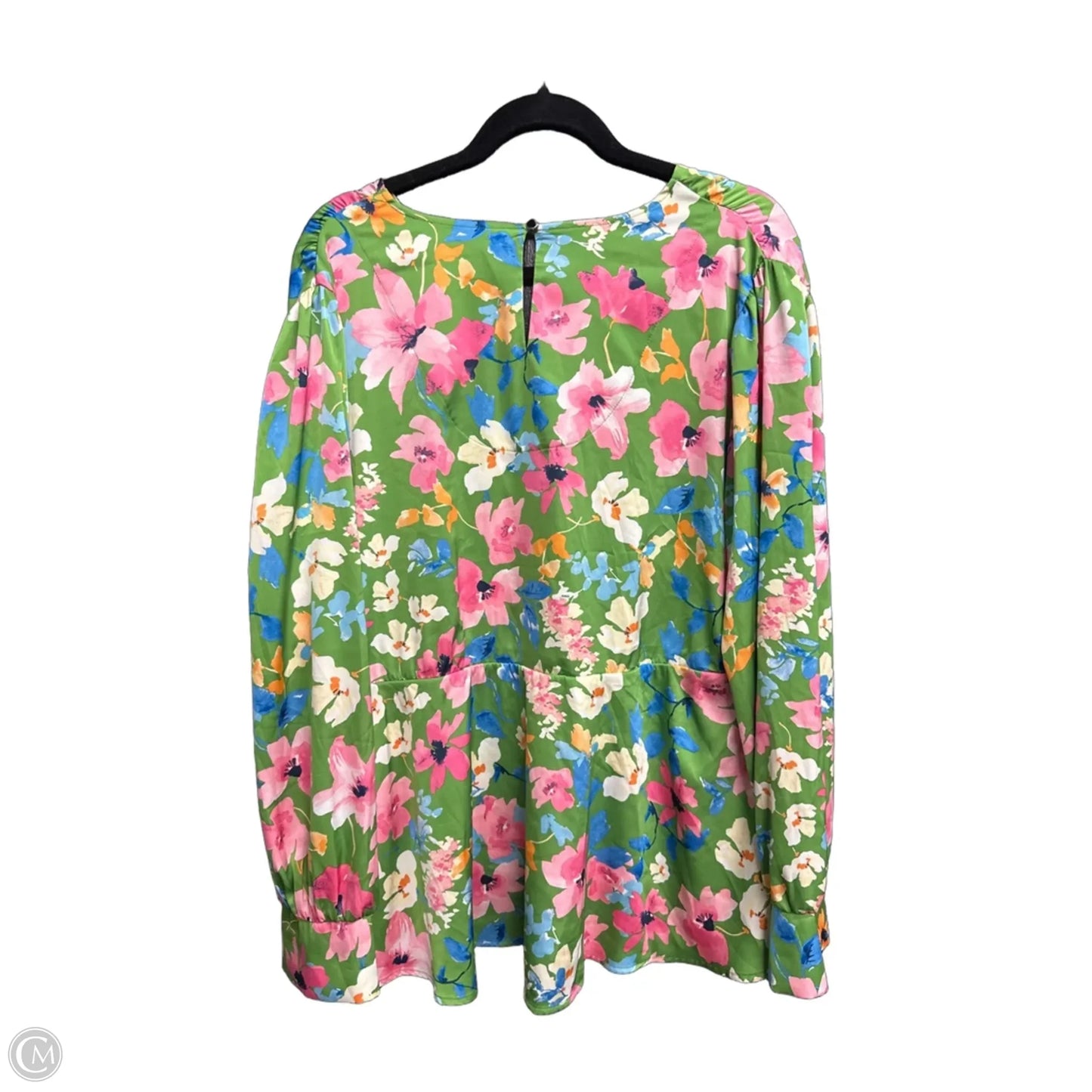 Blouse Long Sleeve By Cato In Floral Print, Size: 2x