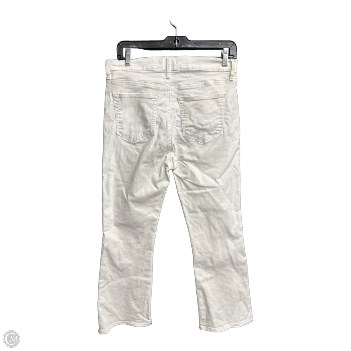 Jeans Cropped By Loft In White Denim, Size: 4