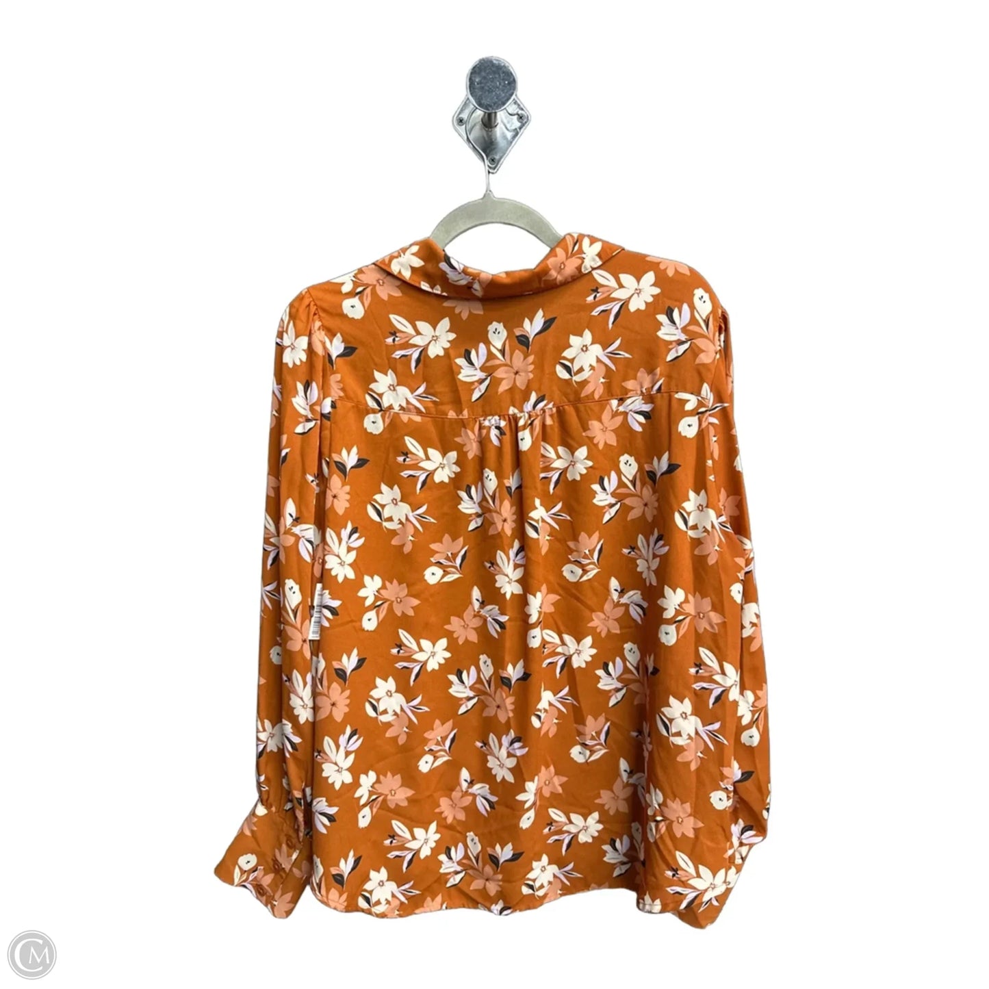 Blouse Long Sleeve By Ann Taylor In Floral Print, Size: Xl