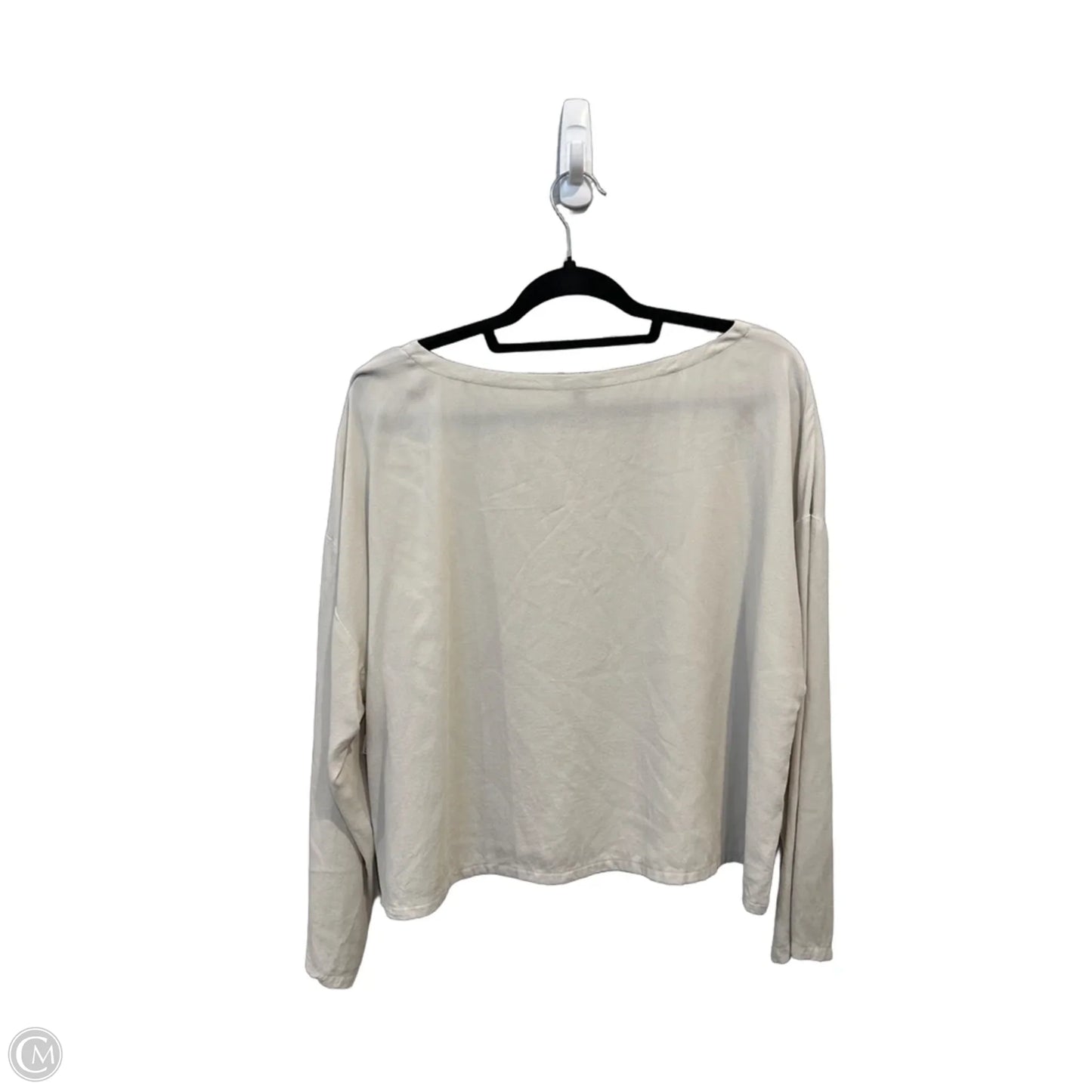 Blouse Long Sleeve By Eileen Fisher In Cream, Size: L