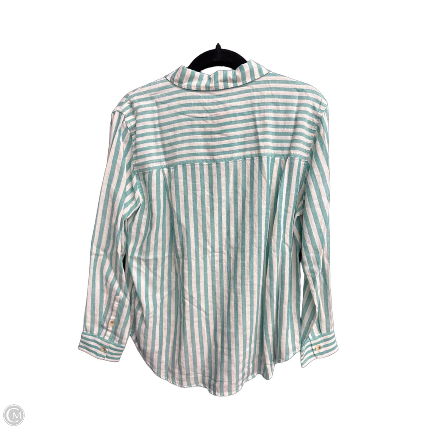 Blouse Long Sleeve By Marine Layer In Striped Pattern, Size: S