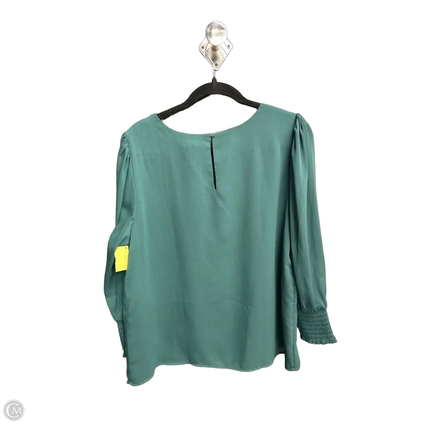 Blouse Long Sleeve By Ann Taylor In Green, Size: L
