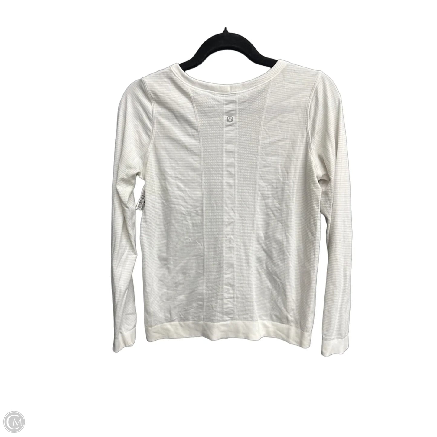 Athletic Top Long Sleeve Crewneck By Lululemon In White, Size: S