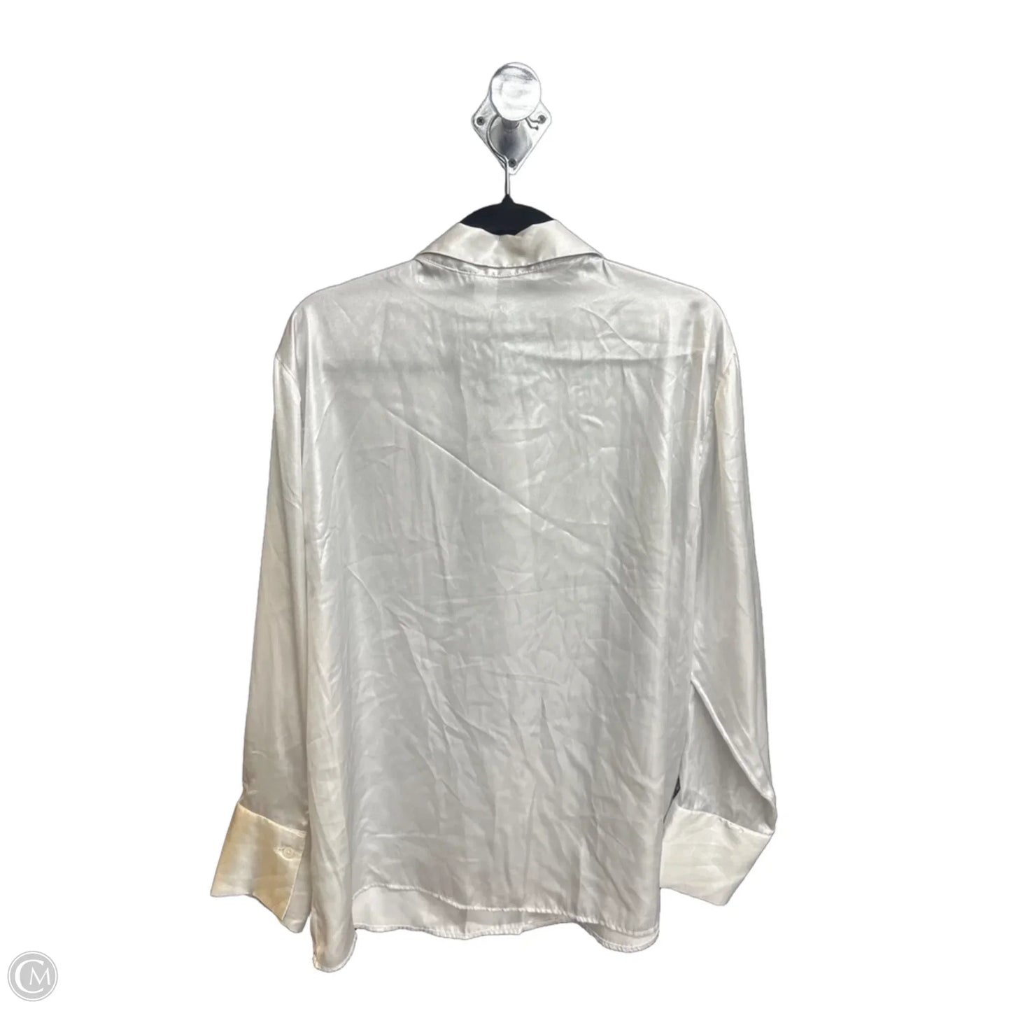 Blouse Long Sleeve By Divided In White, Size: L