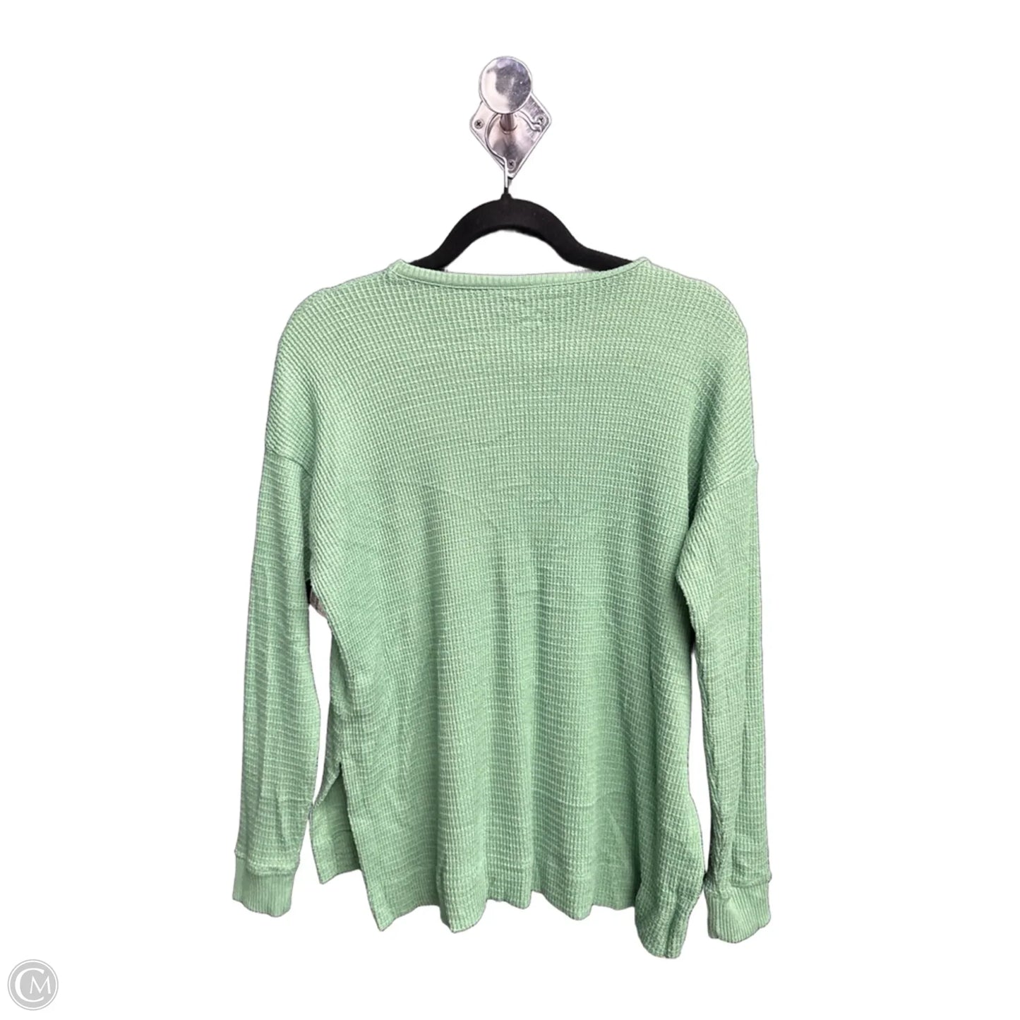 Top Long Sleeve By American Eagle In Green, Size: Xs