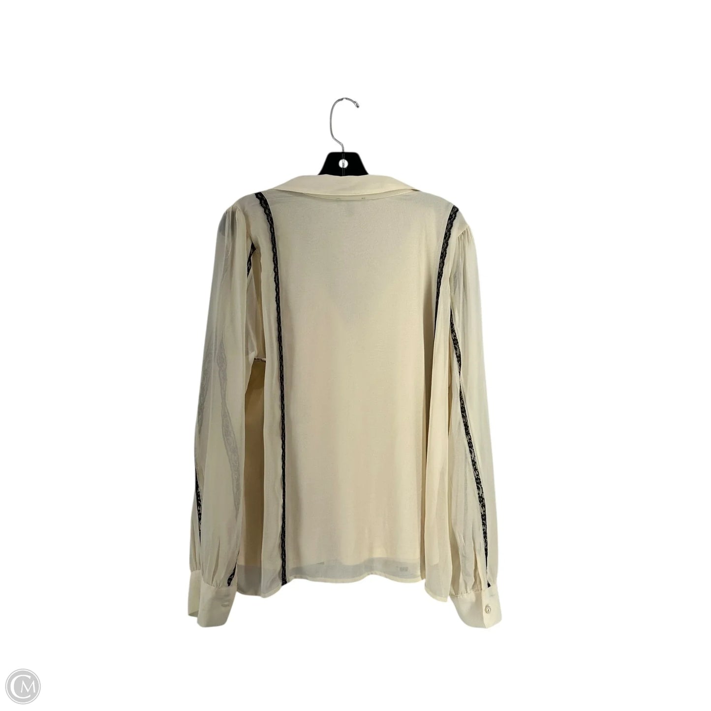Top Long Sleeve By Clothes Mentor In Cream, Size: Xl