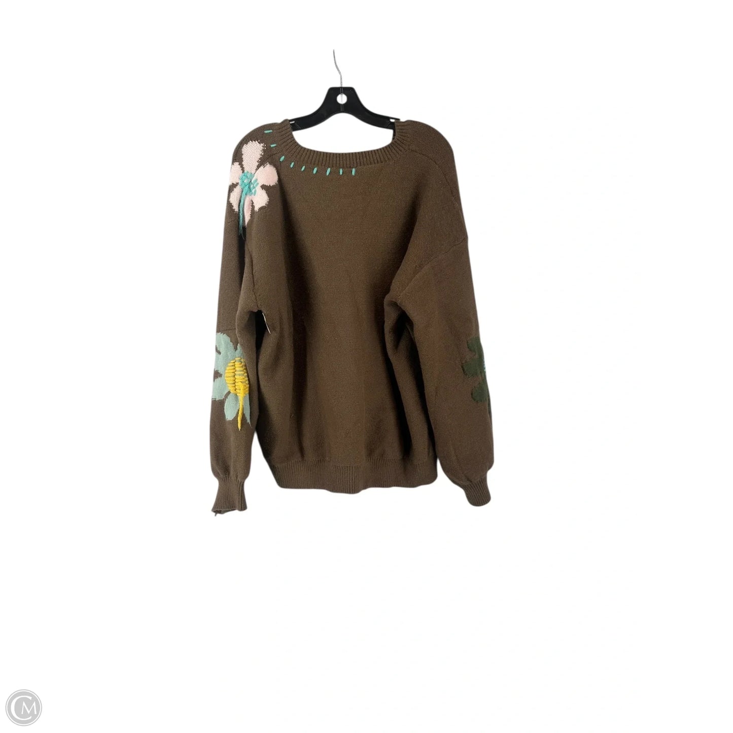 Sweater By Clothes Mentor In Brown, Size: L
