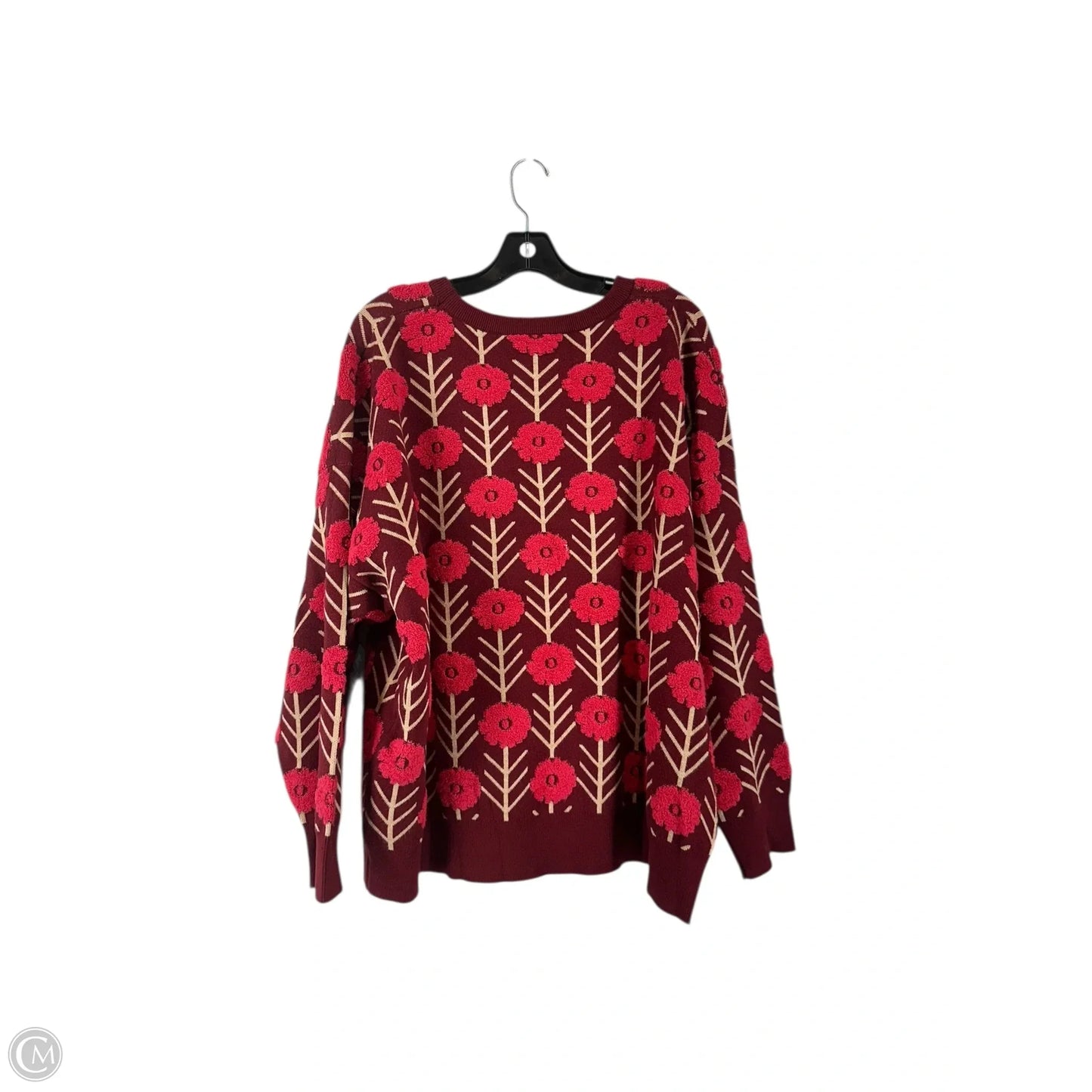 Sweater By Magaschoni In Maroon, Size: 3x