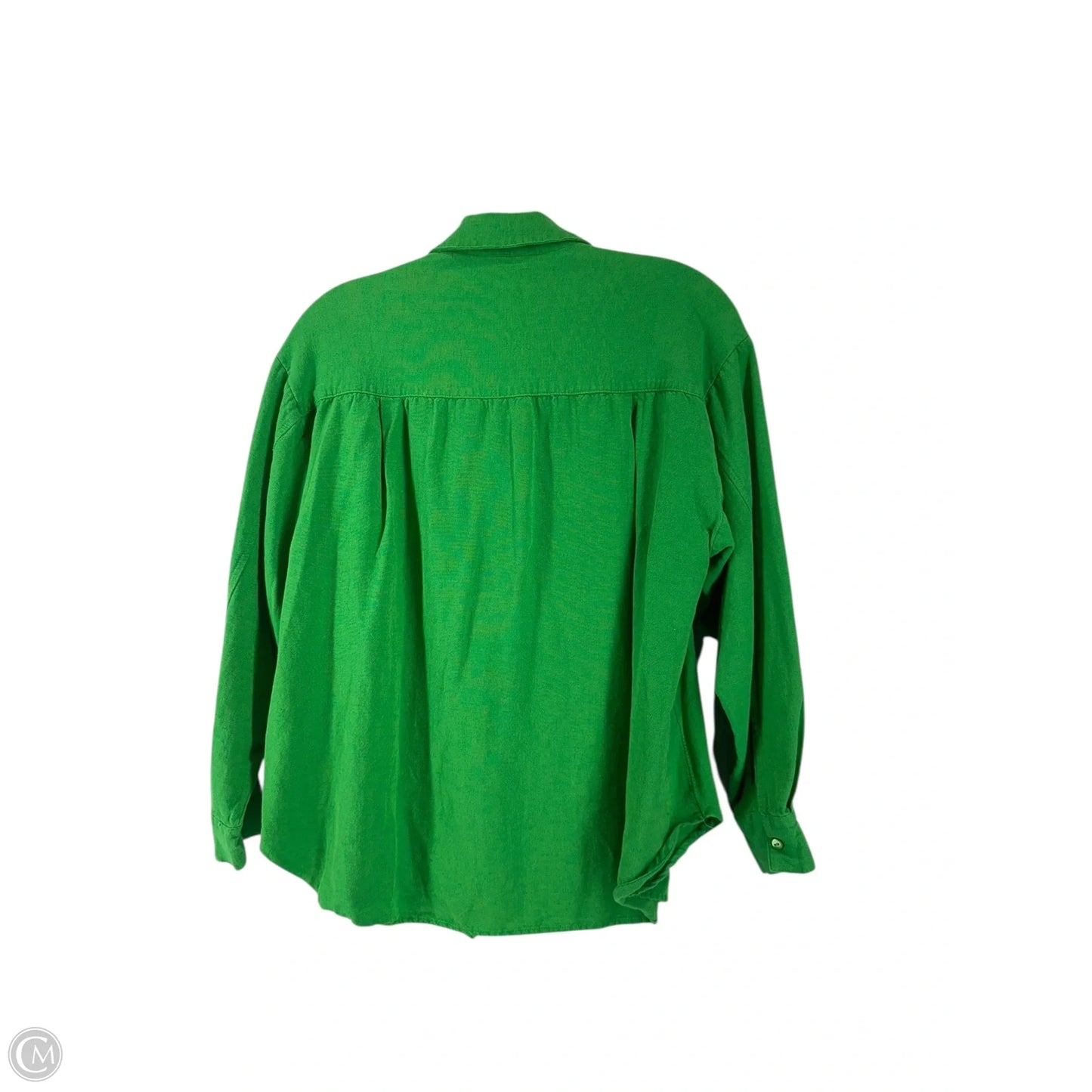 Top Long Sleeve By Stradivarius In Green, Size: M