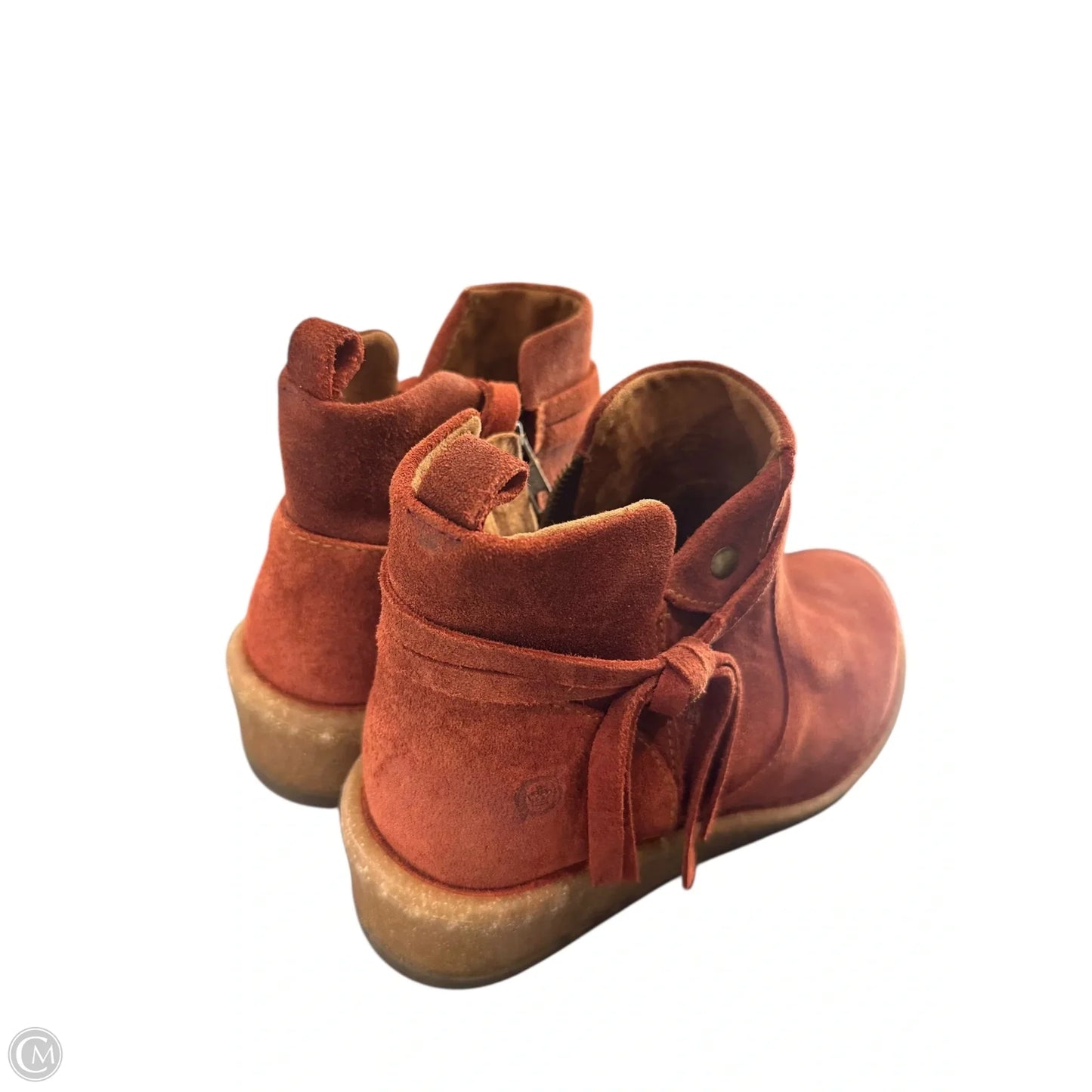 Boots Ankle Flats By Born In Maroon, Size: 8.5