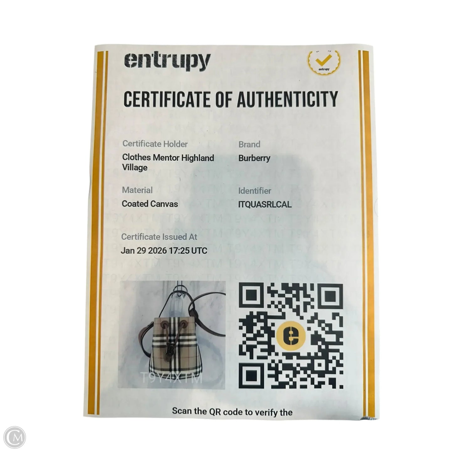 Crossbody Luxury Designer By Burberry, Size: Small