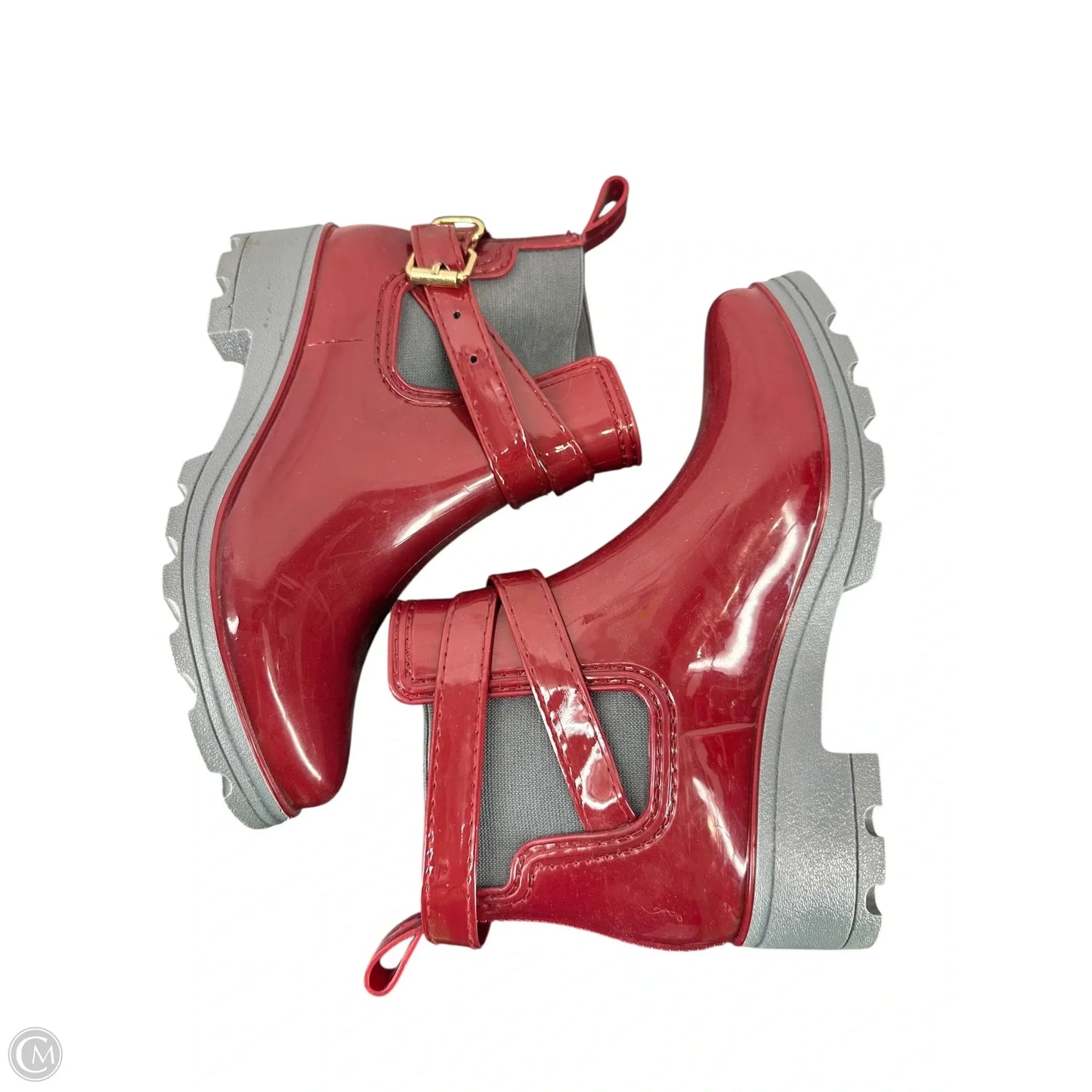 Boots Rain By Clothes Mentor In Maroon, Size: 7