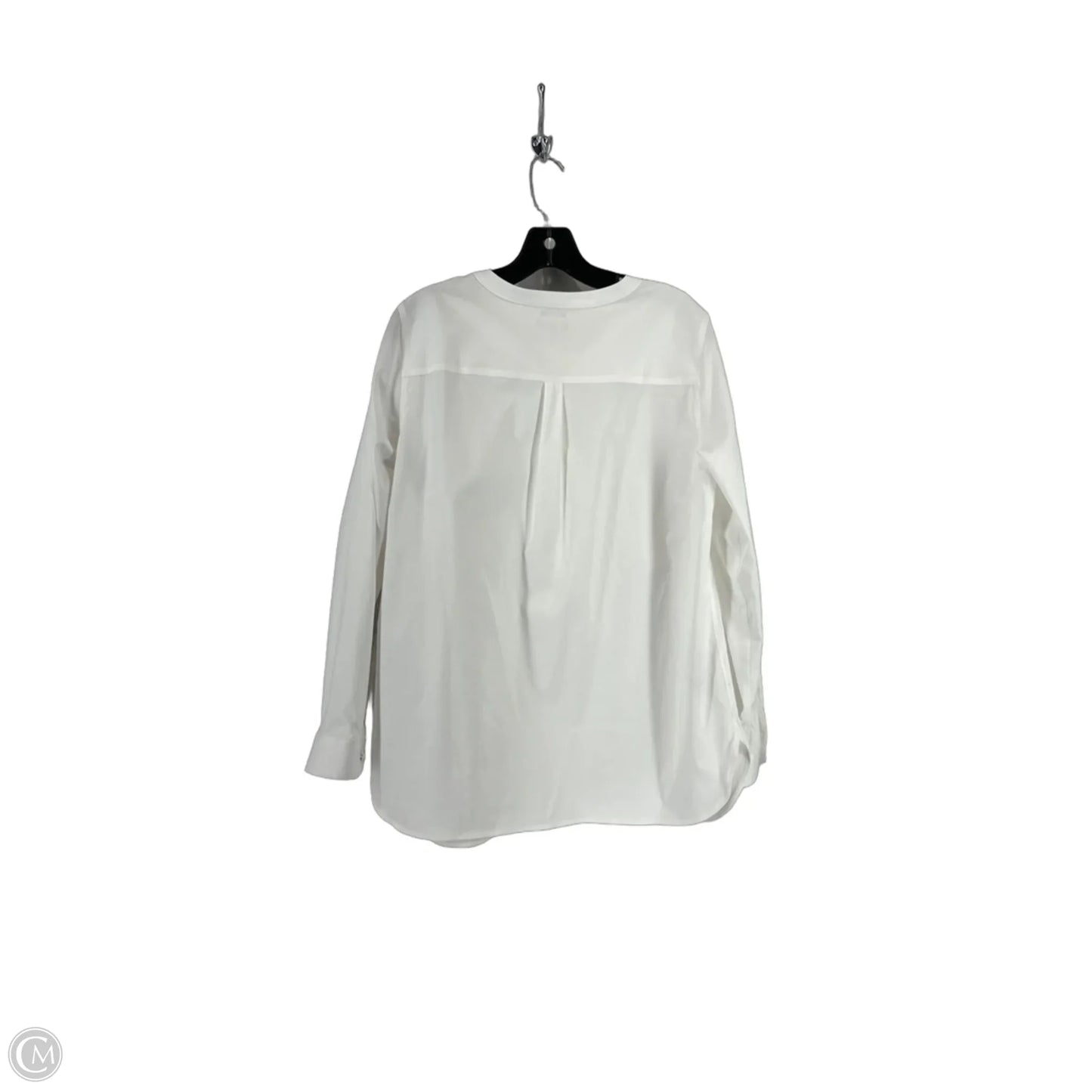 Top Long Sleeve By Talbots In White, Size: L