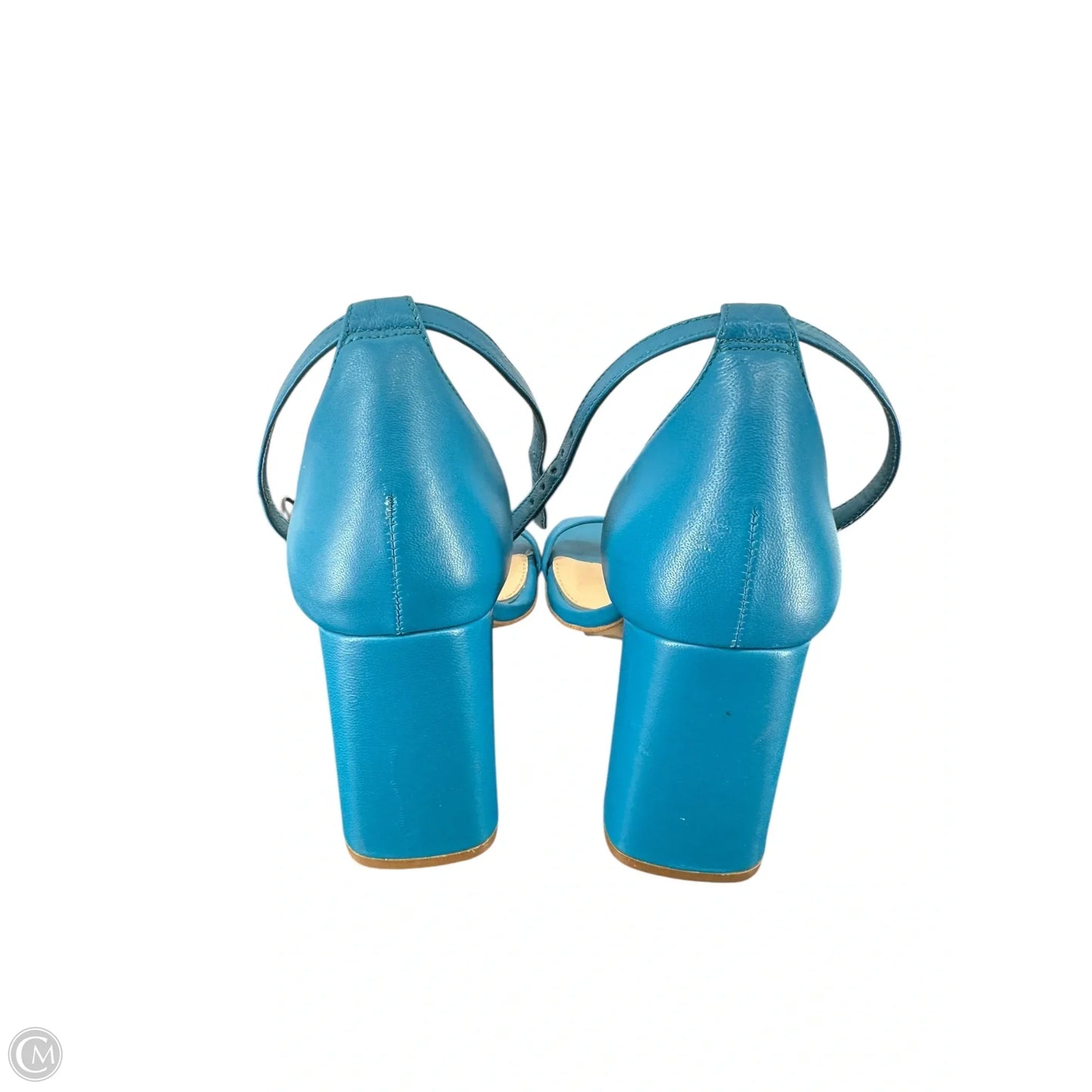 Sandals Heels Block By Gianni Bini In Teal, Size: 6