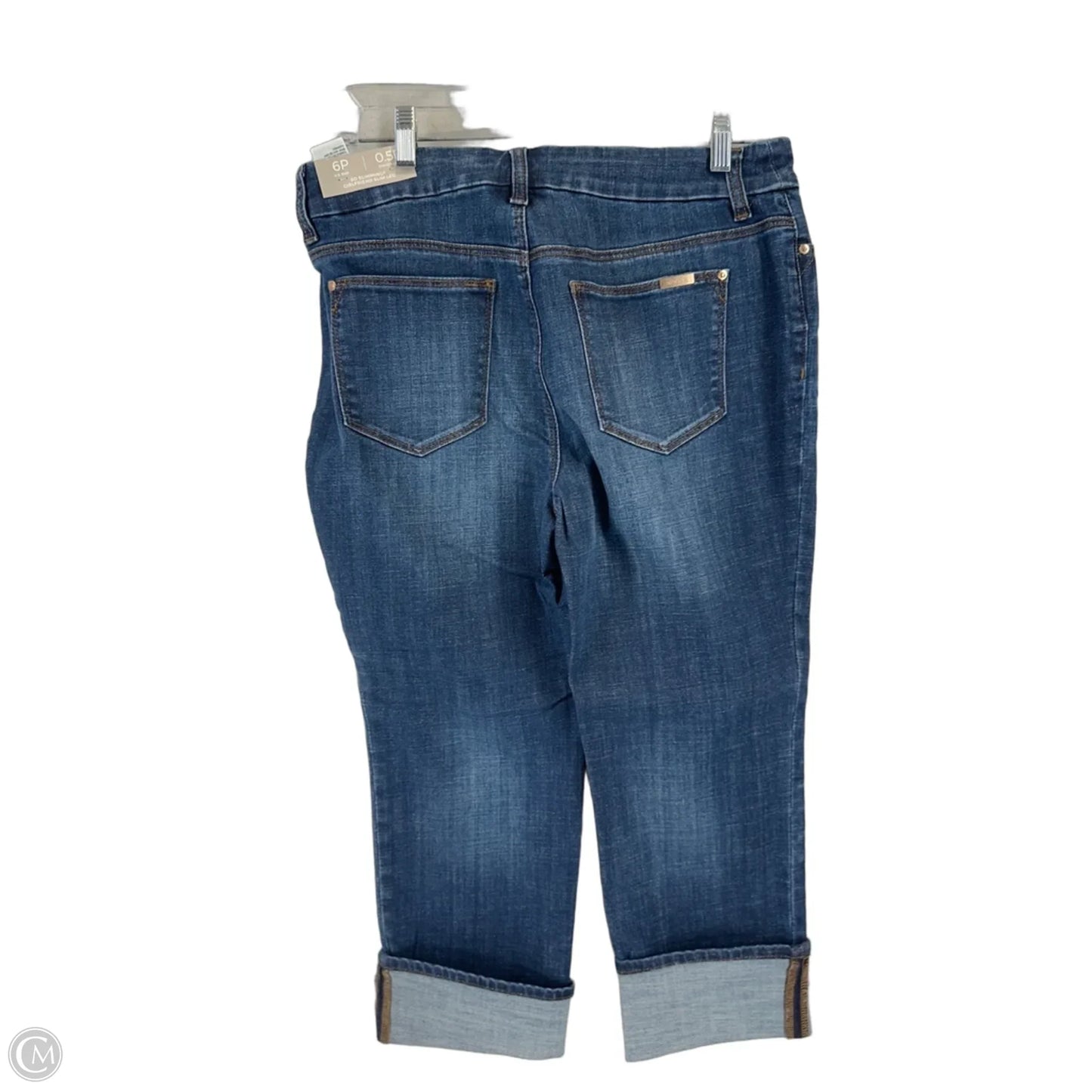 Jeans Cropped By Chicos In Blue Denim, Size: 6p