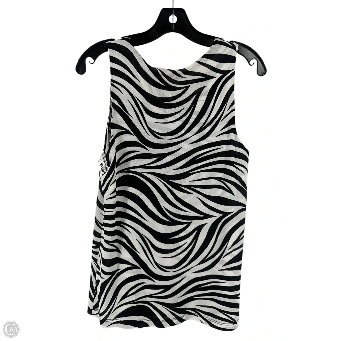 Top Sleeveless By Chicos In Zebra Print, Size: 2