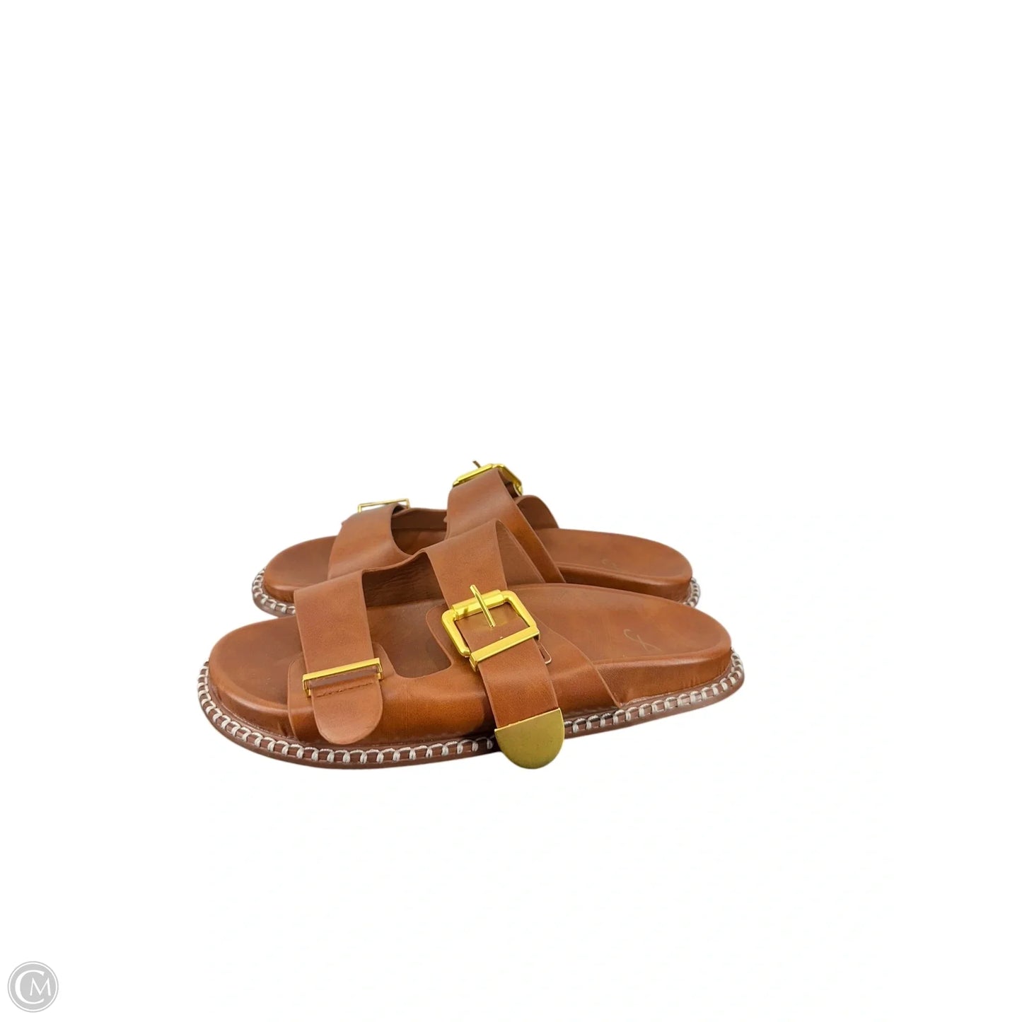 Sandals Flats By Clothes Mentor In Brown, Size: 9
