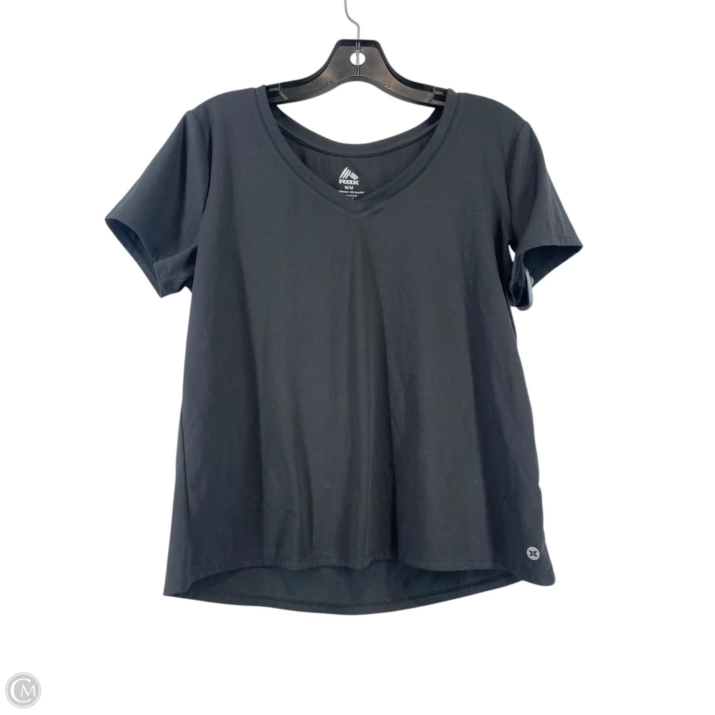 Athletic Top Short Sleeve By Rbx In Black, Size: M