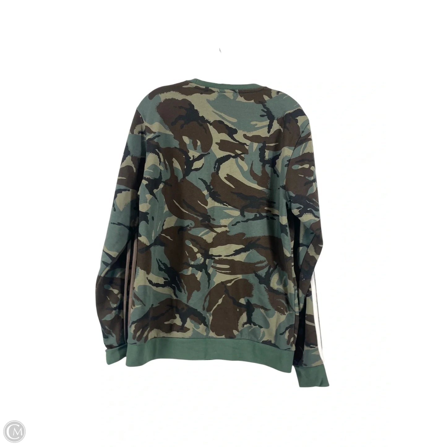 Athletic Sweatshirt Crewneck By Adidas In Camouflage Print, Size: M