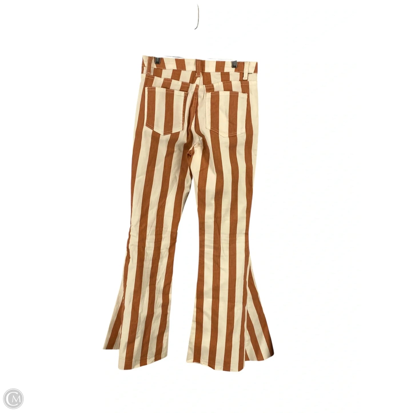 Jeans Flared By Cmc In Striped Pattern, Size: M
