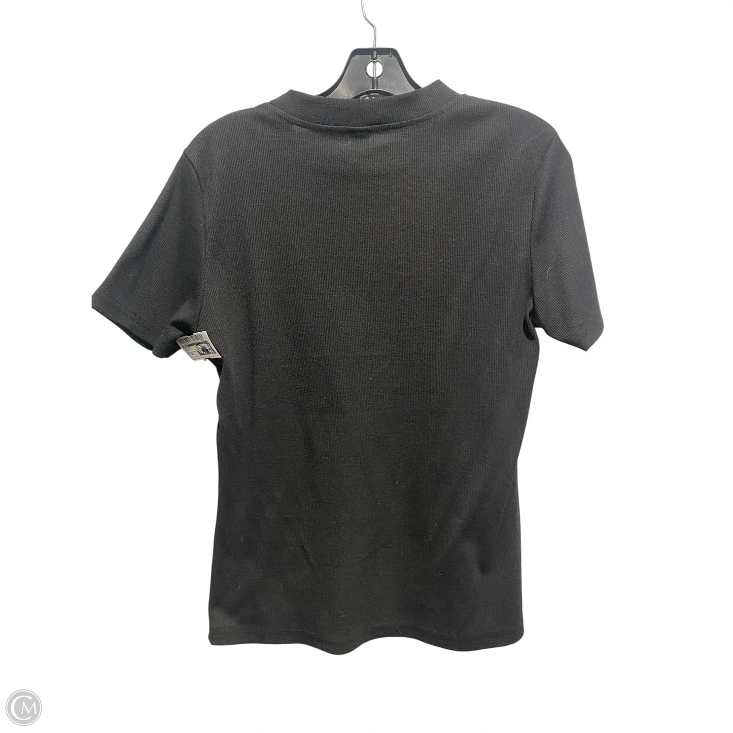 Top Short Sleeve By Shein In Black, Size: Xl