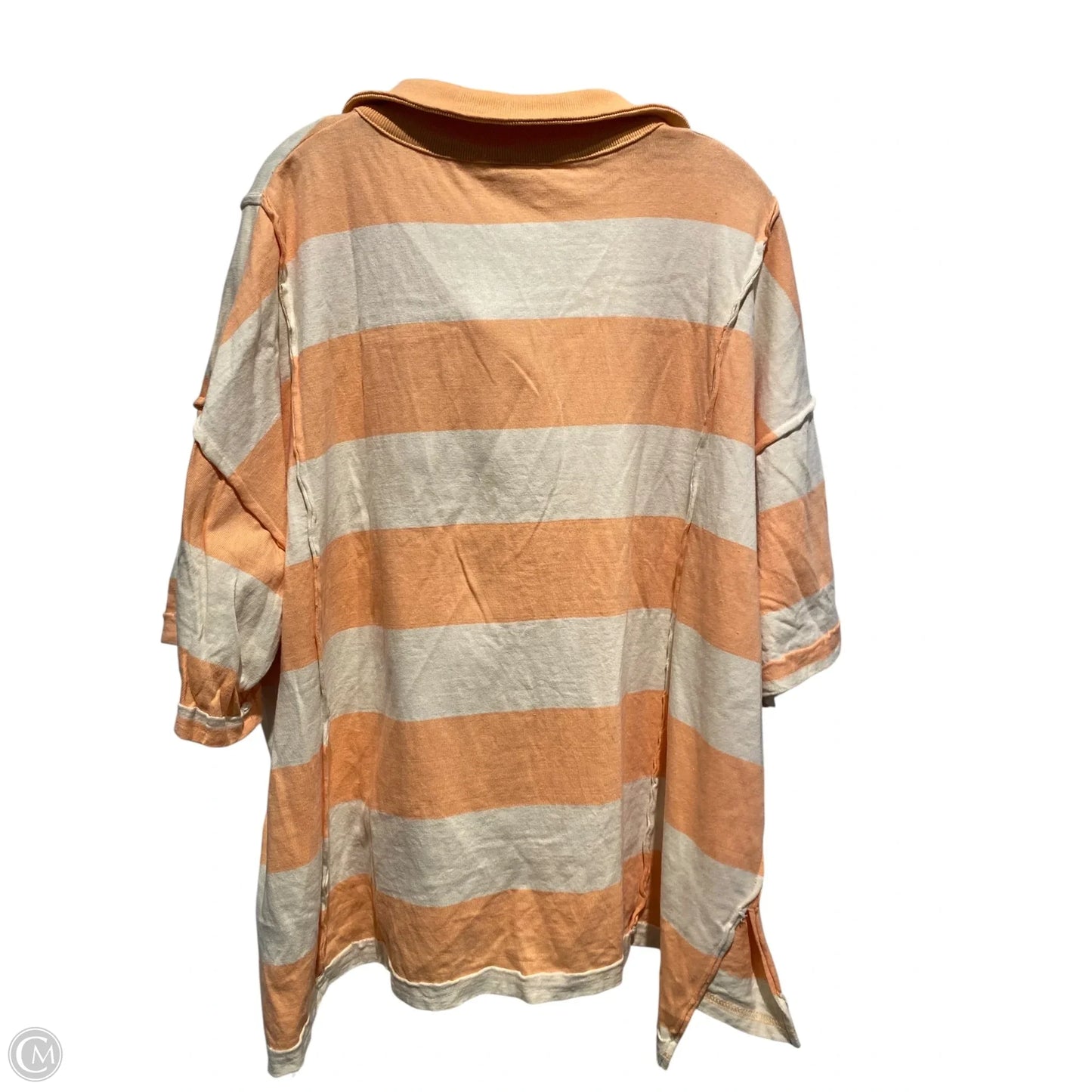 Top Short Sleeve By Easel In Peach, Size: L
