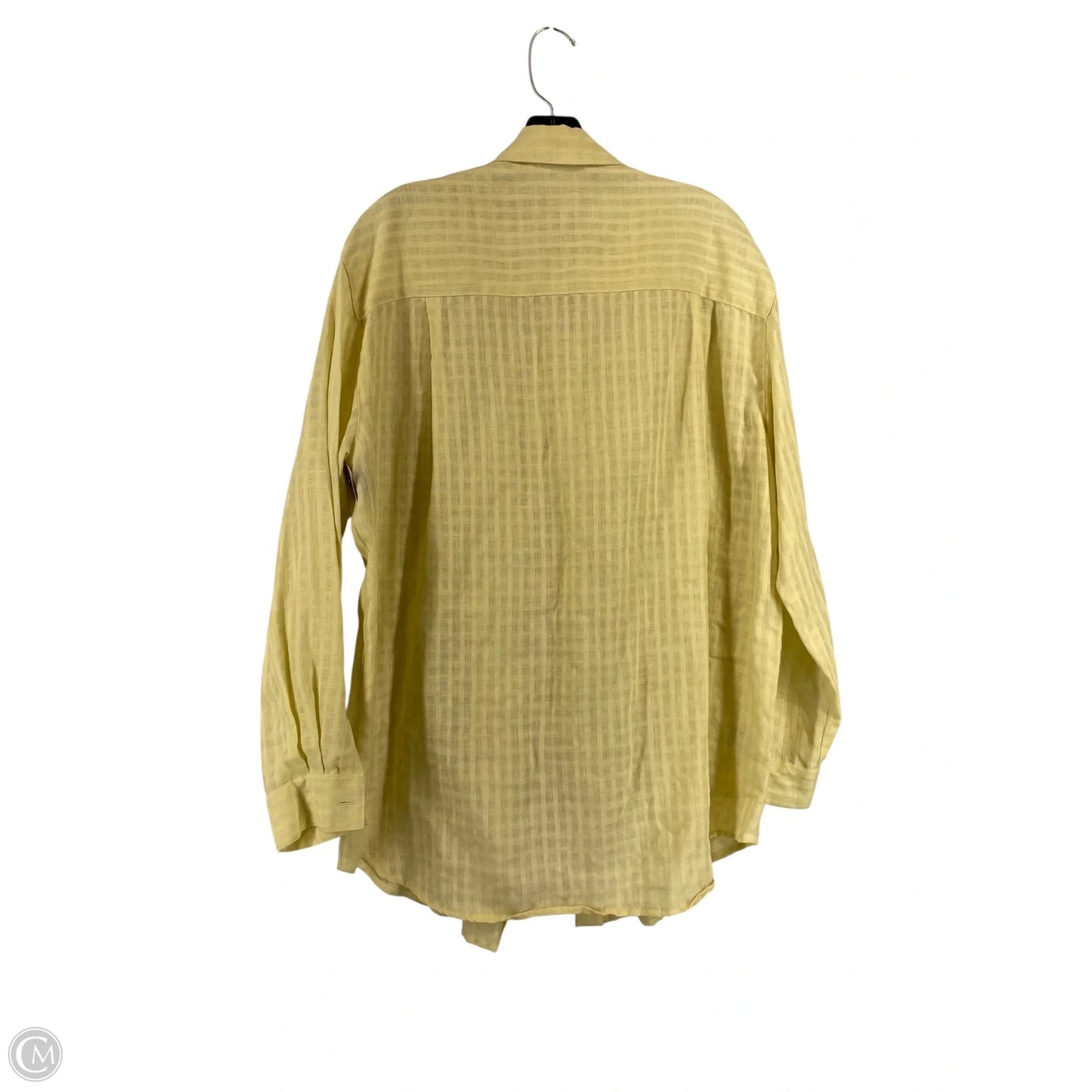 Top Long Sleeve By Liz Claiborne In Yellow, Size: L