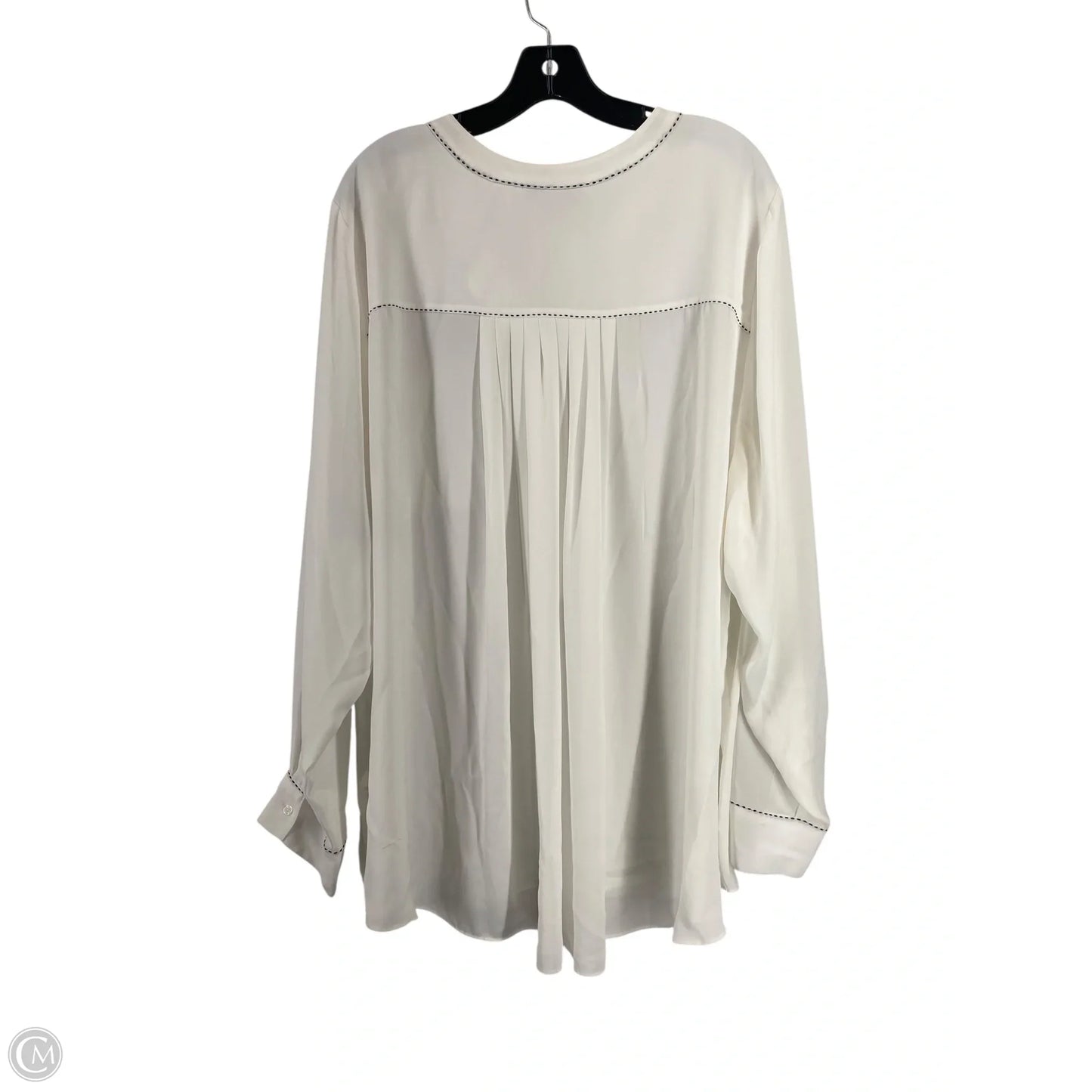 Top Long Sleeve By Lane Bryant In White, Size: 26