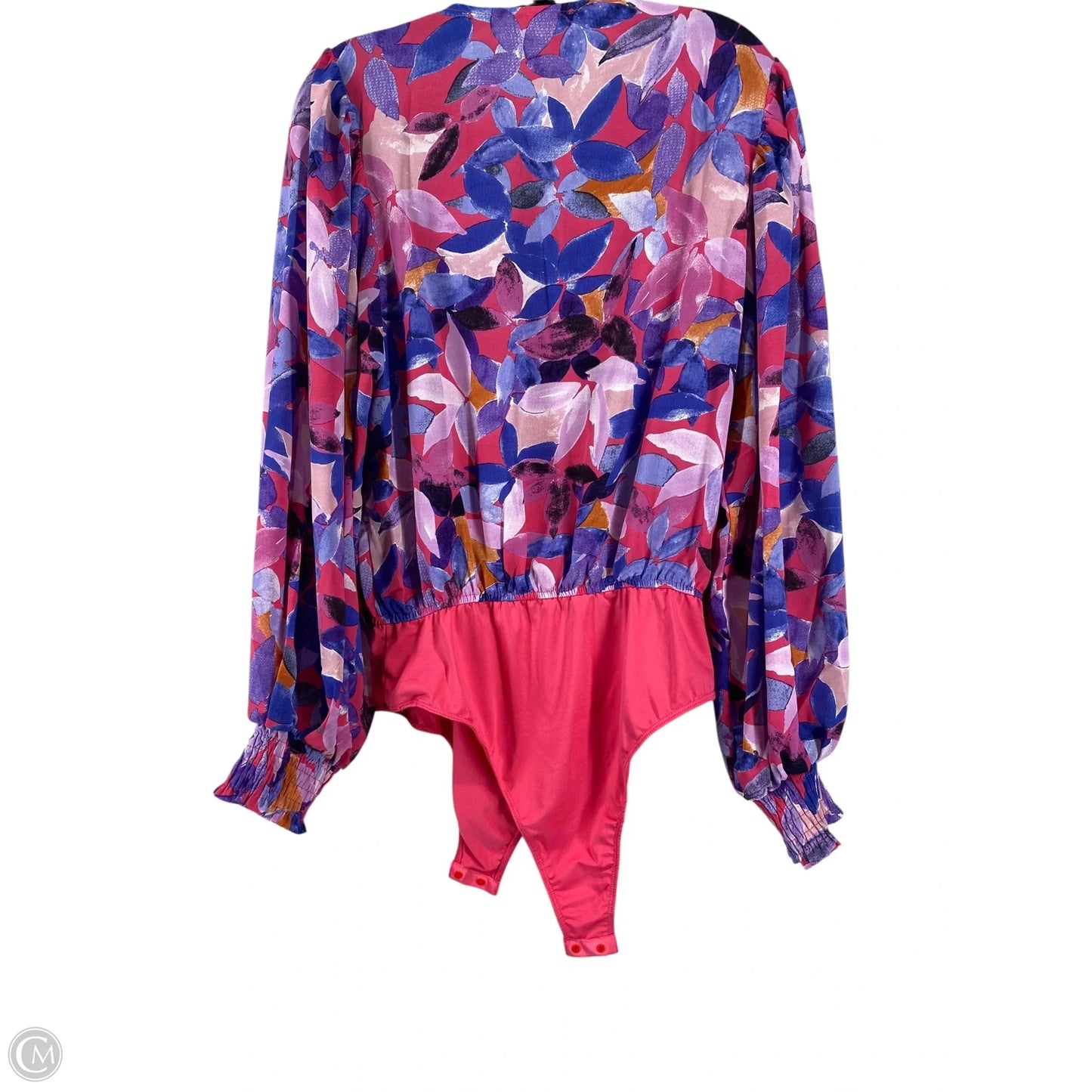 Bodysuit By Pink Lily In Floral Print, Size: L