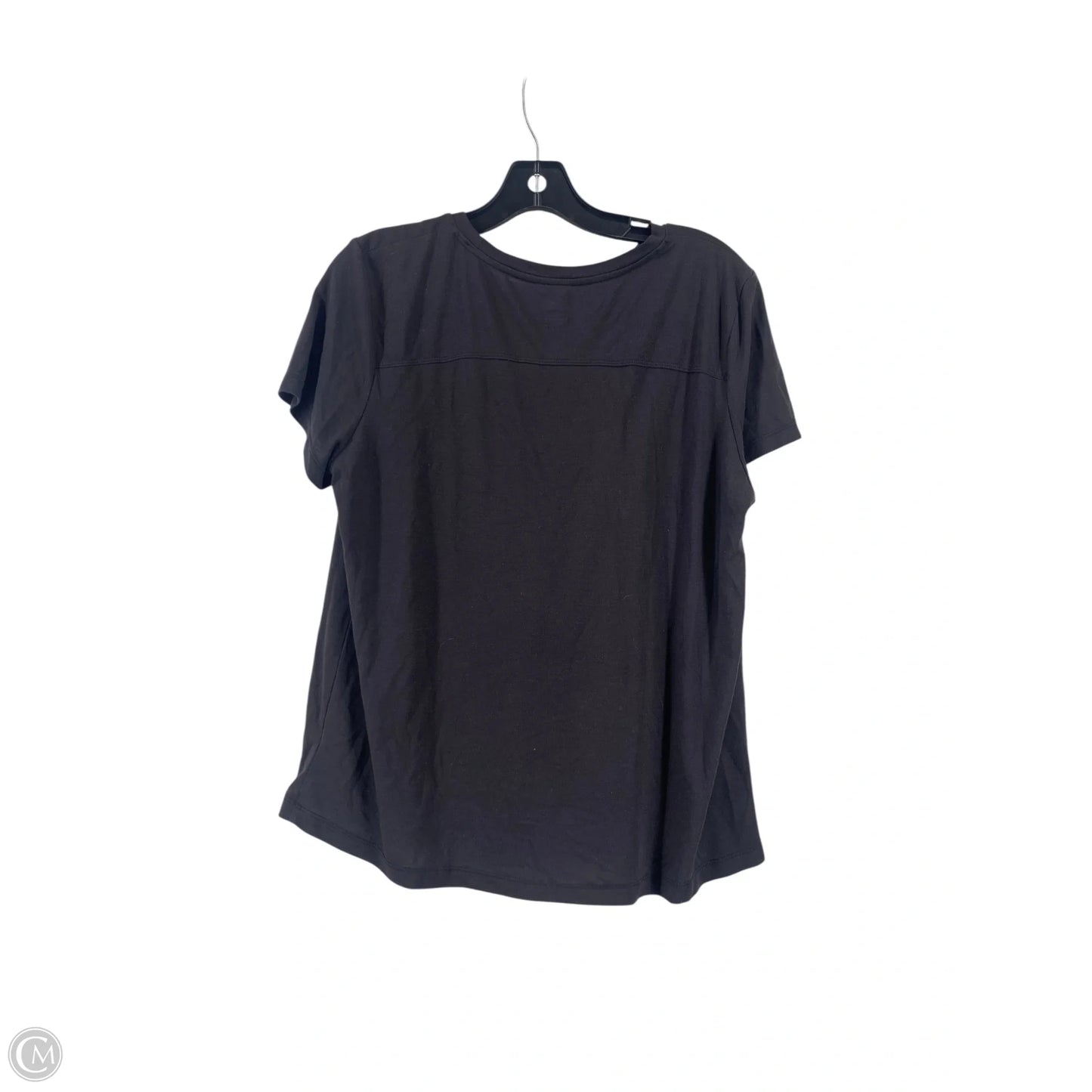 Athletic Top Short Sleeve By Avia In Black, Size: M