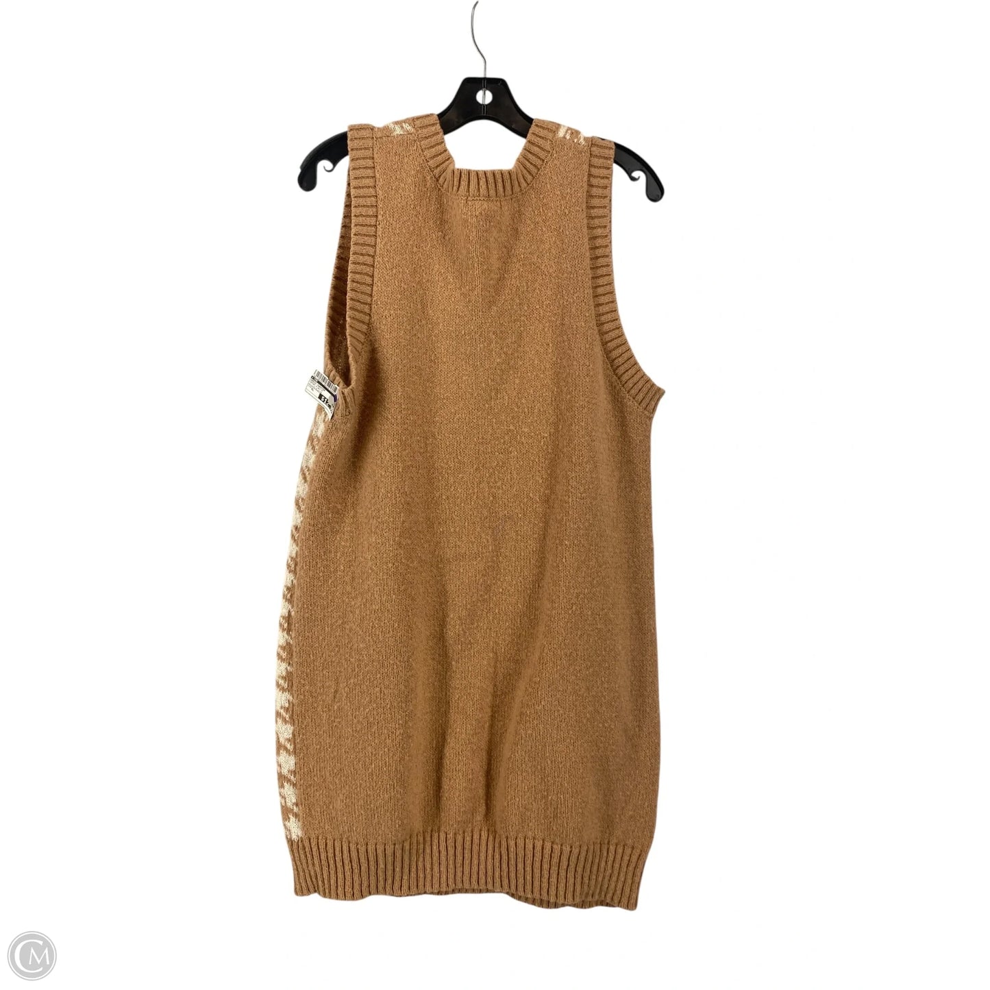 Dress Sweater By Cme In Brown & White, Size: Xl