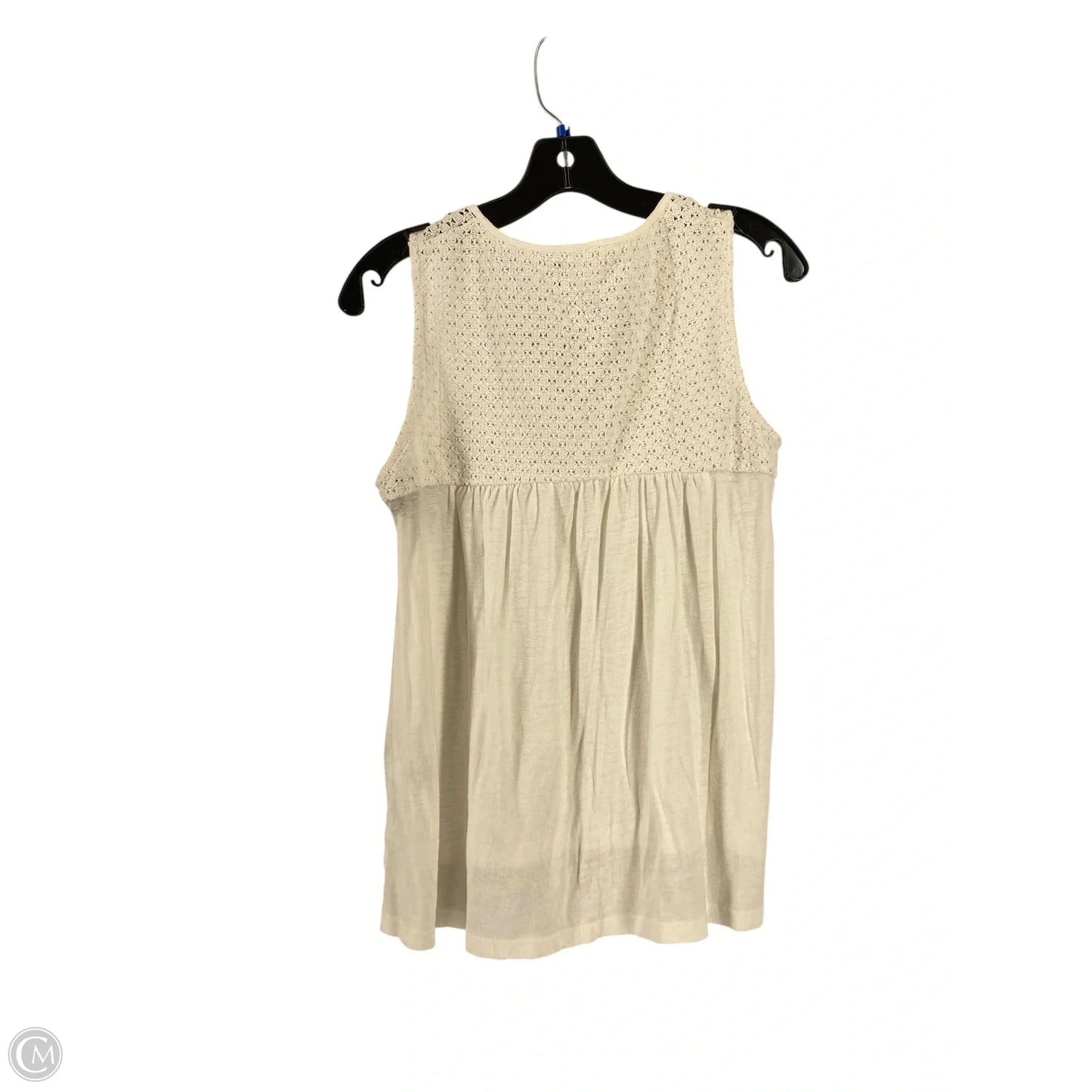 Top Sleeveless By Anthropologie In White, Size: S