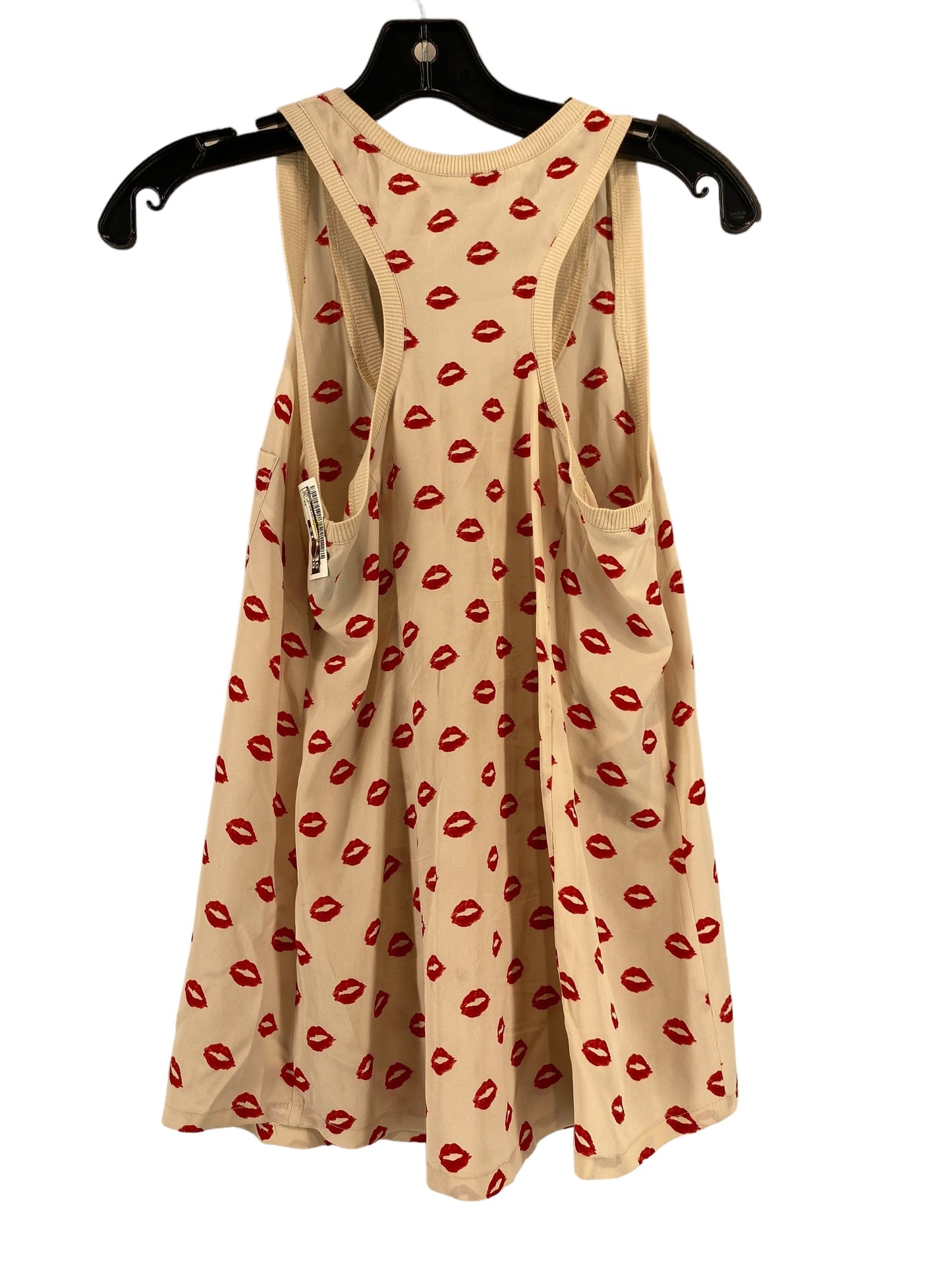 Beige Top Sleeveless Love, Size Xs