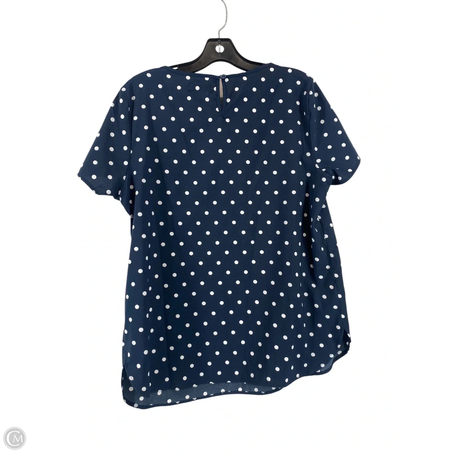 Top Short Sleeve By Faded Glory In Navy, Size: L