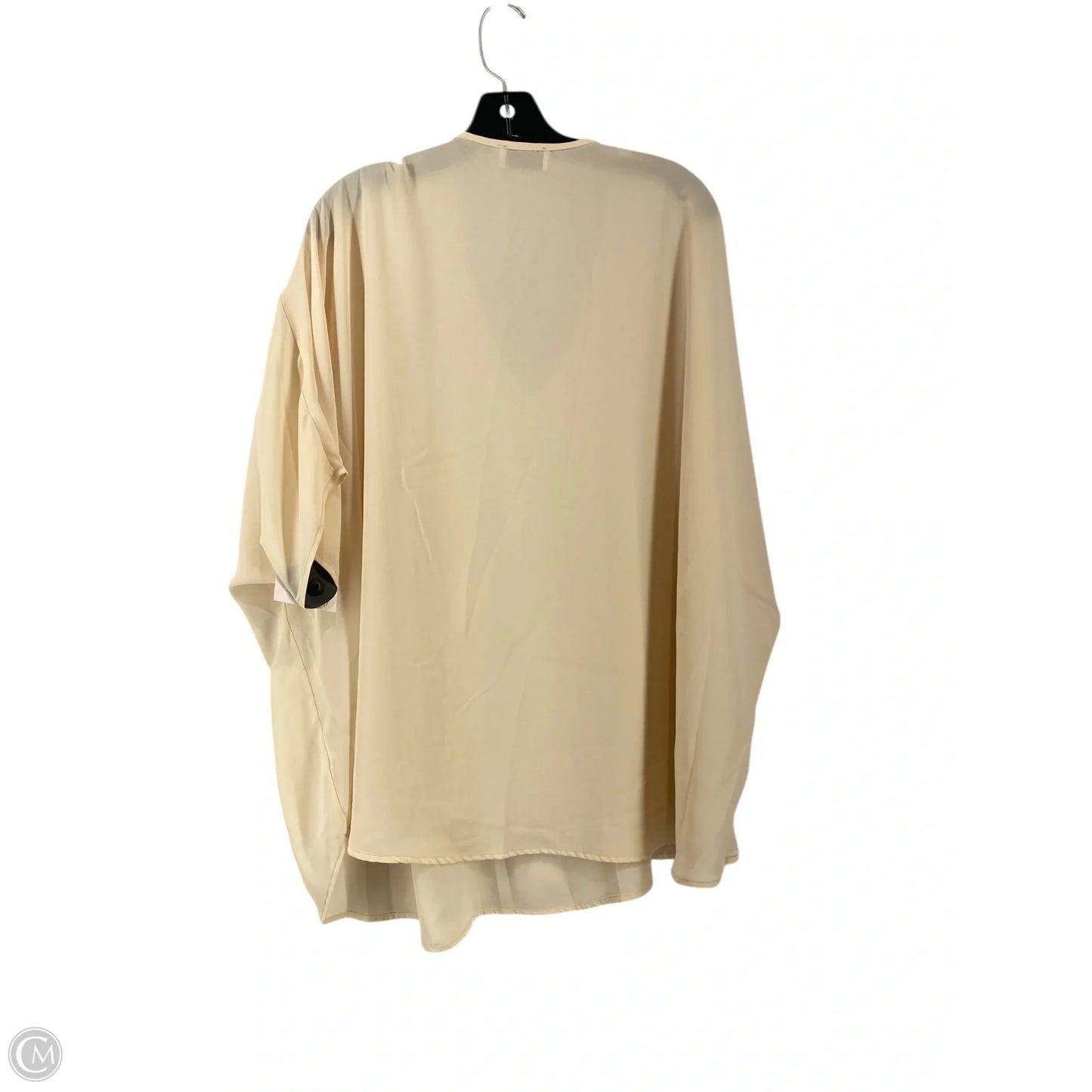 Top Short Sleeve By Adrienne Vittadini In Cream, Size: M
