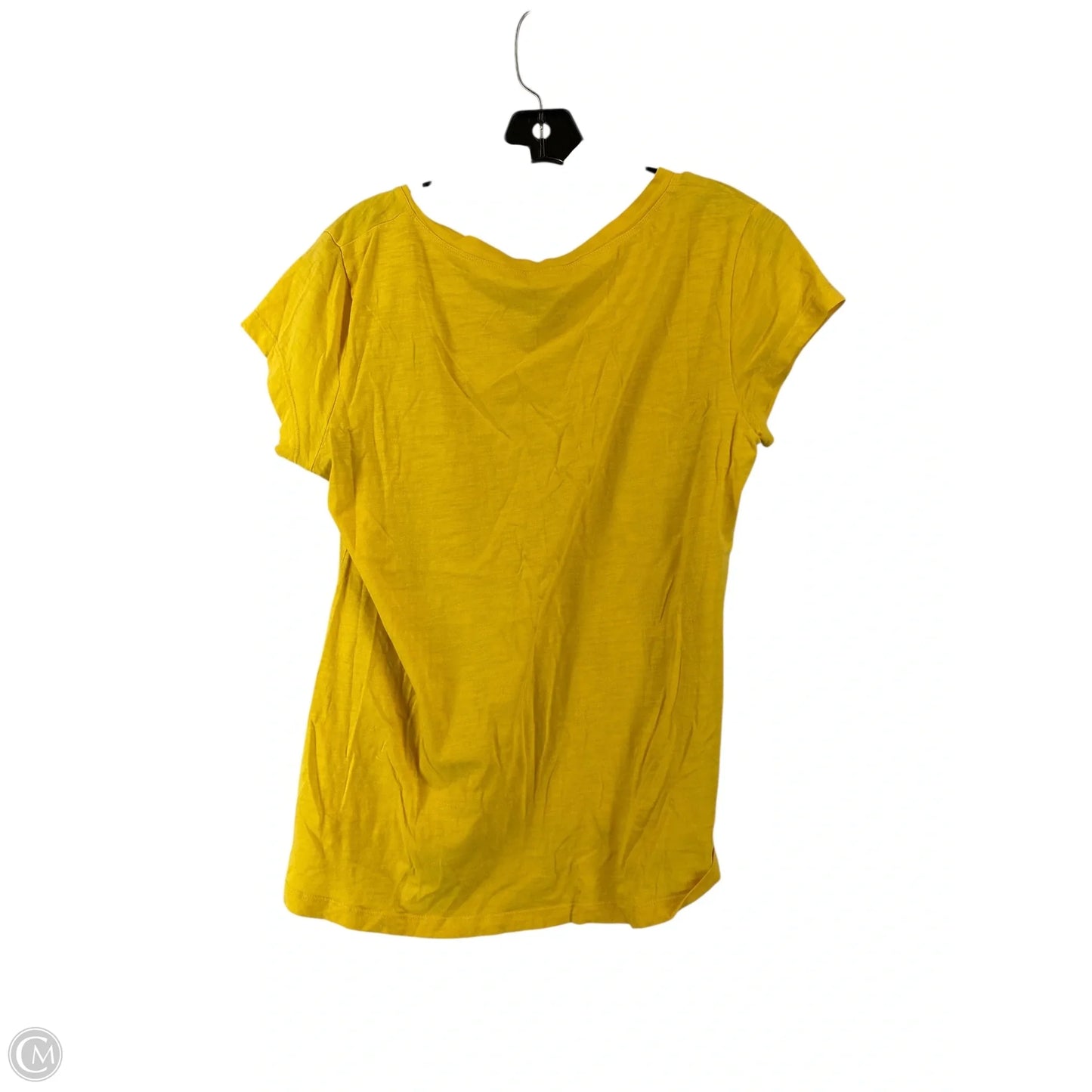 Top Short Sleeve Basic By Cabi In Yellow, Size: M