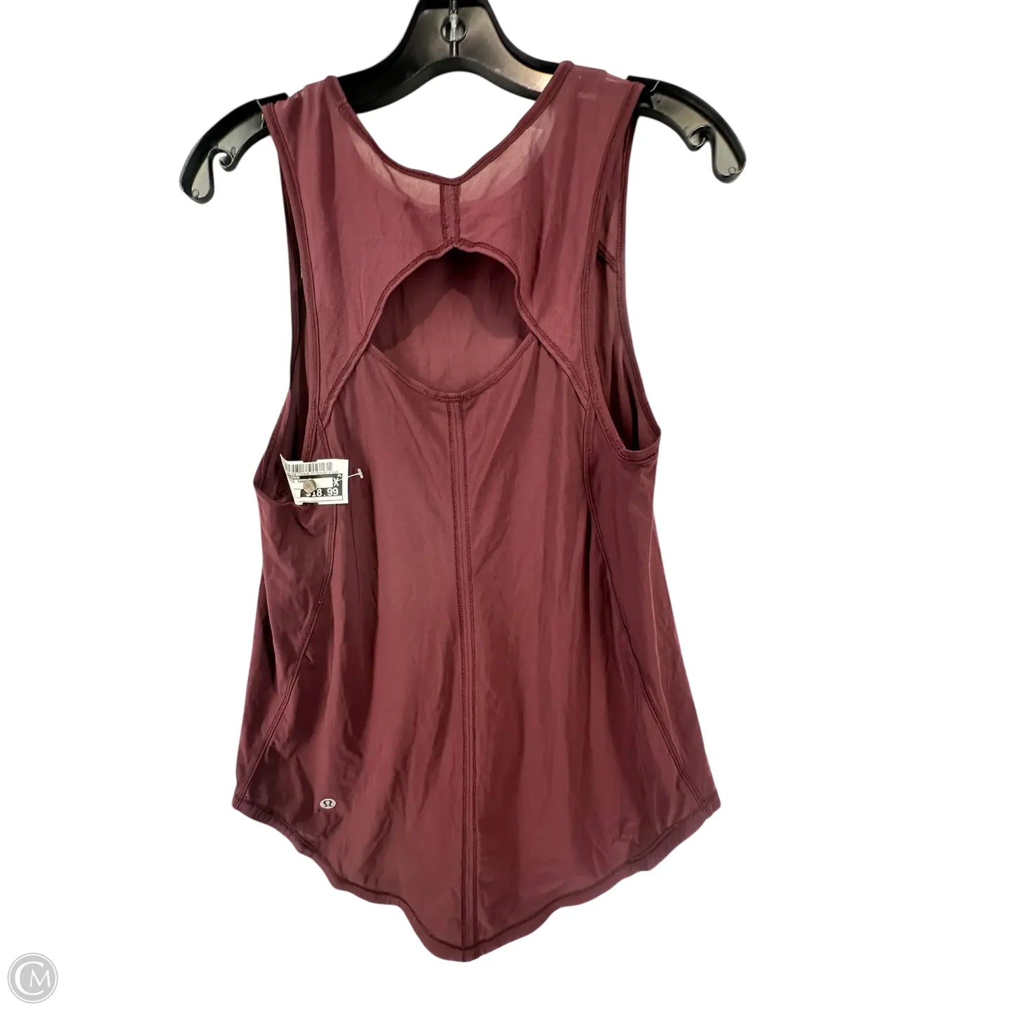 Athletic Tank Top By Lululemon In Maroon, Size: M