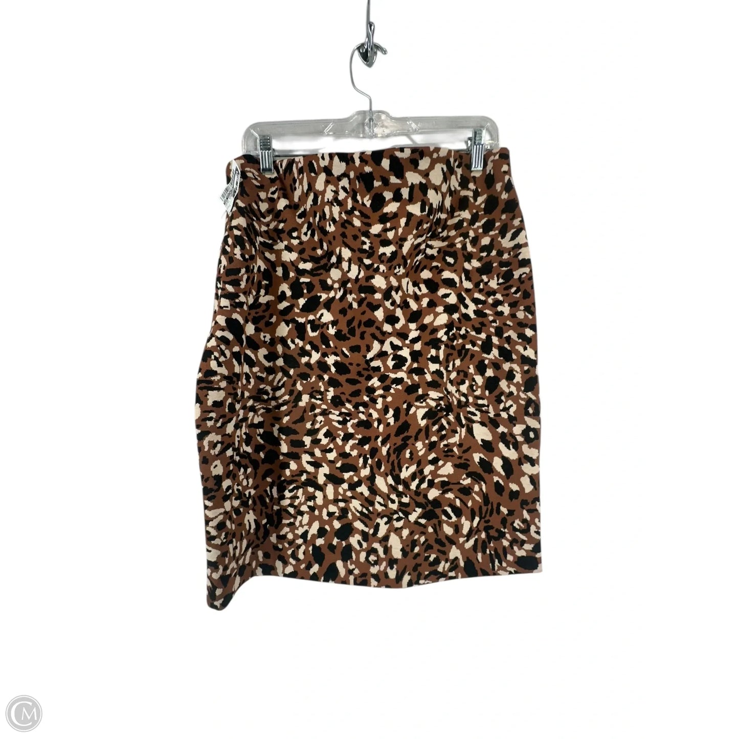 Skirt Midi By Ann Taylor In Animal Print, Size: L