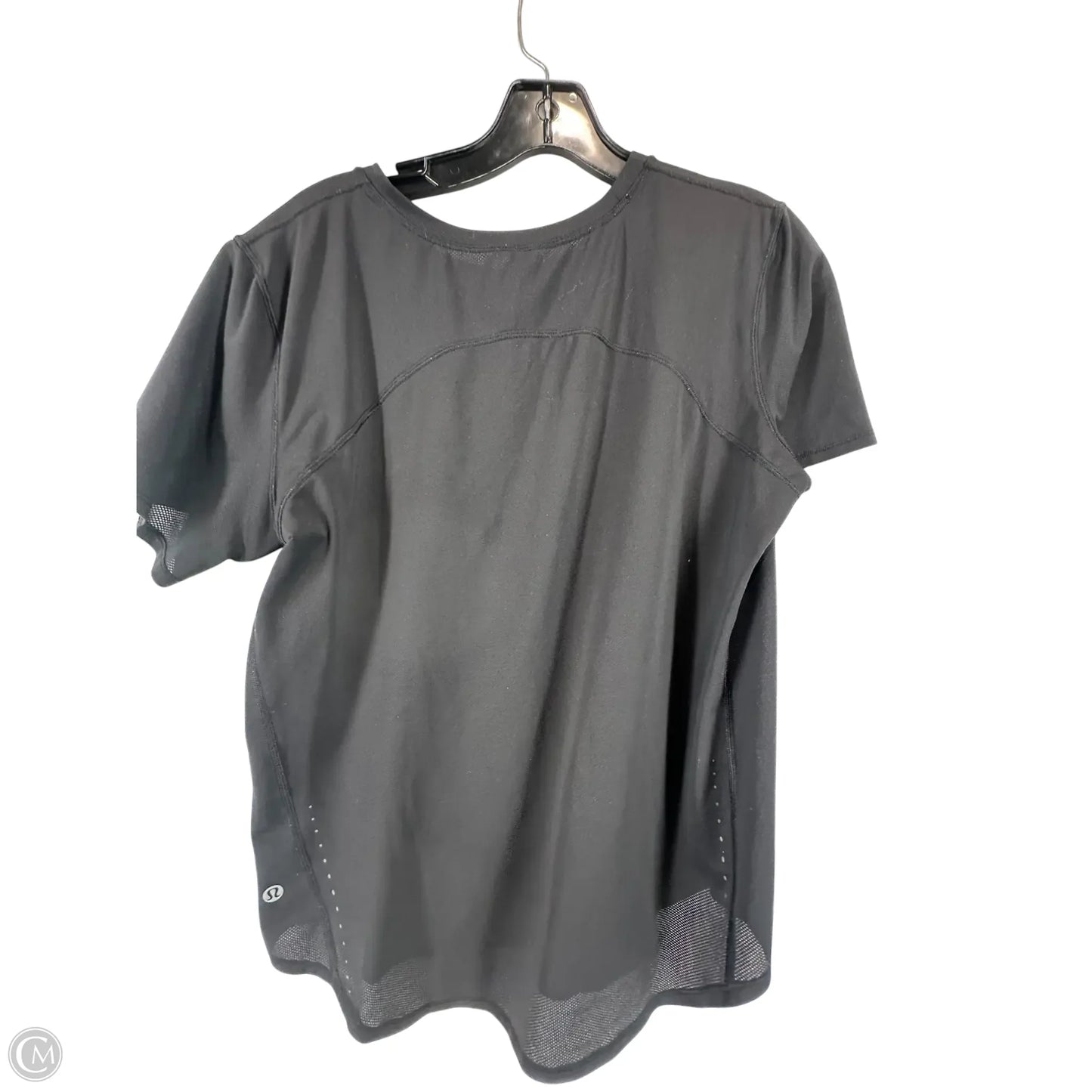 Athletic Top Short Sleeve By Lululemon In Black, Size: 10