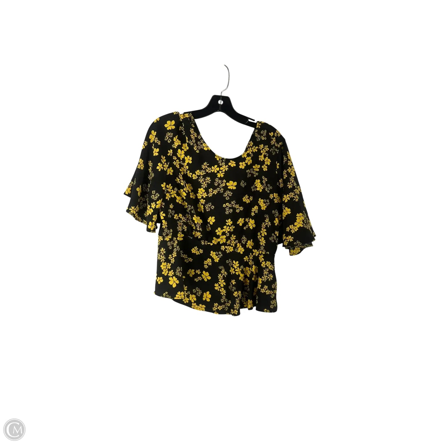 Top Short Sleeve By Who What Wear In Floral Print, Size: L