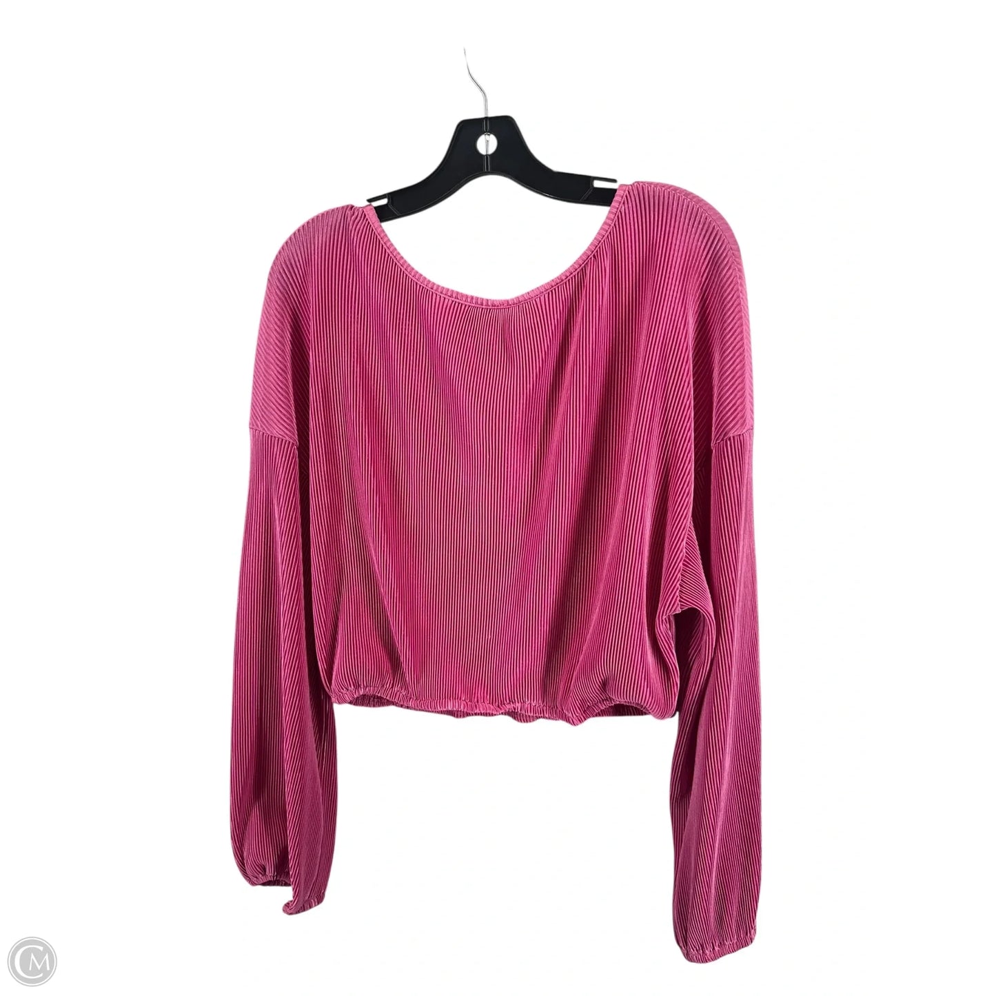 Top Long Sleeve By Timing In Pink, Size: L