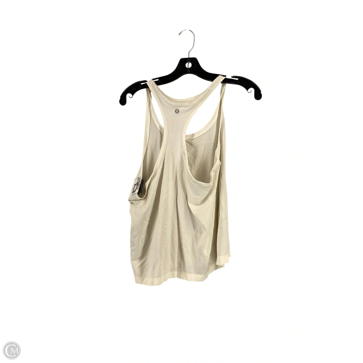 Athletic Top Short Sleeve By Lululemon In White, Size: 12