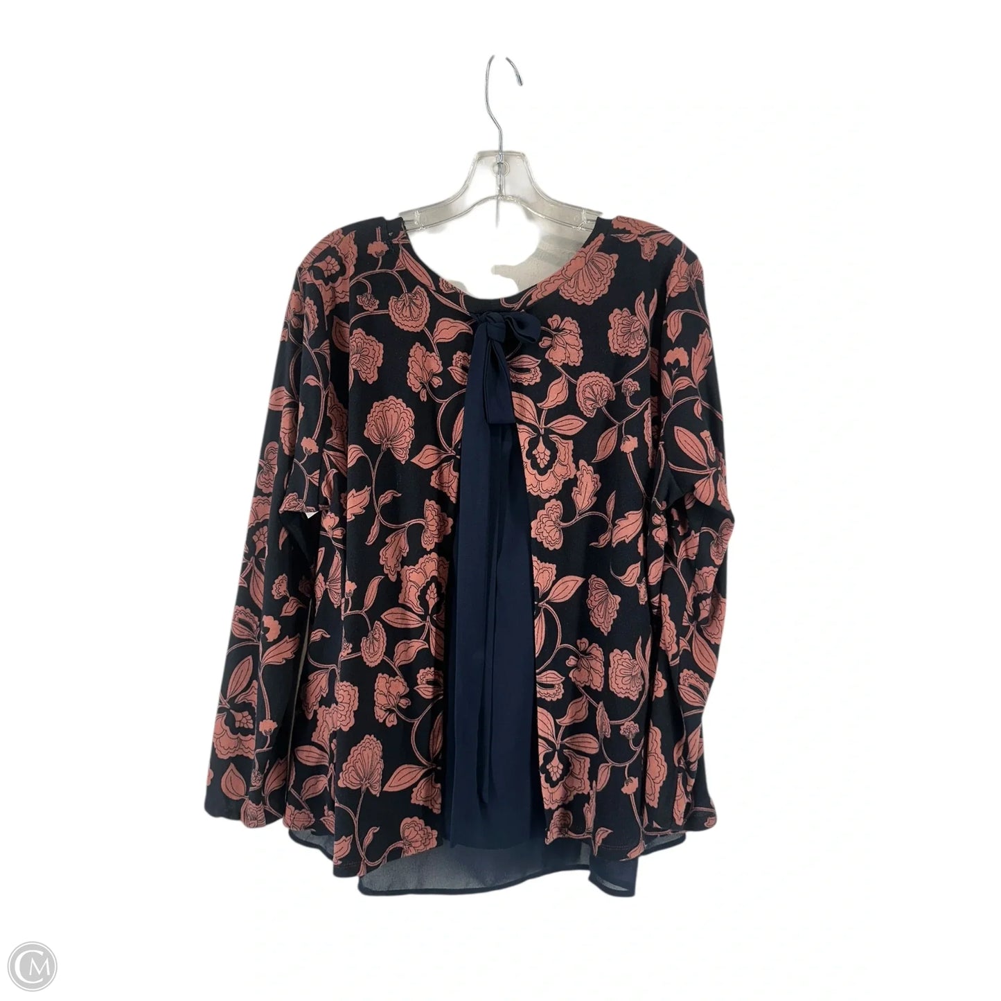 Top Long Sleeve By Bobeau In Floral Print, Size: Xl
