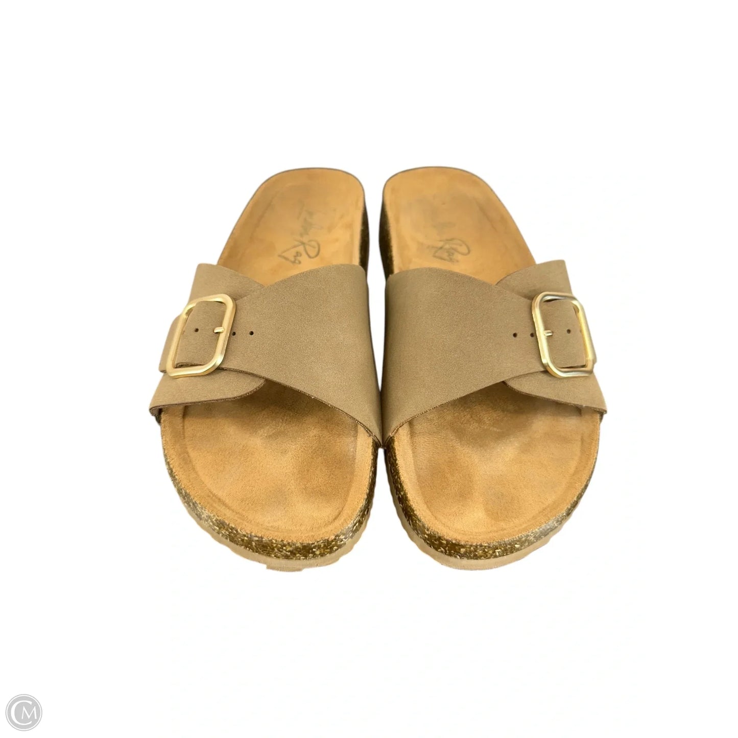 Sandals Flats By Clothes Mentor In Brown, Size: 8