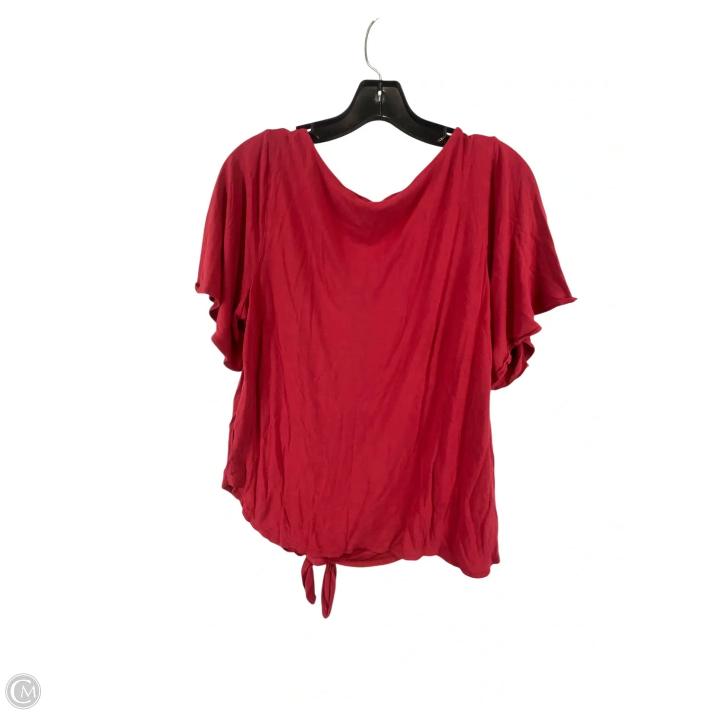 Top Short Sleeve By Loft In Red, Size: M